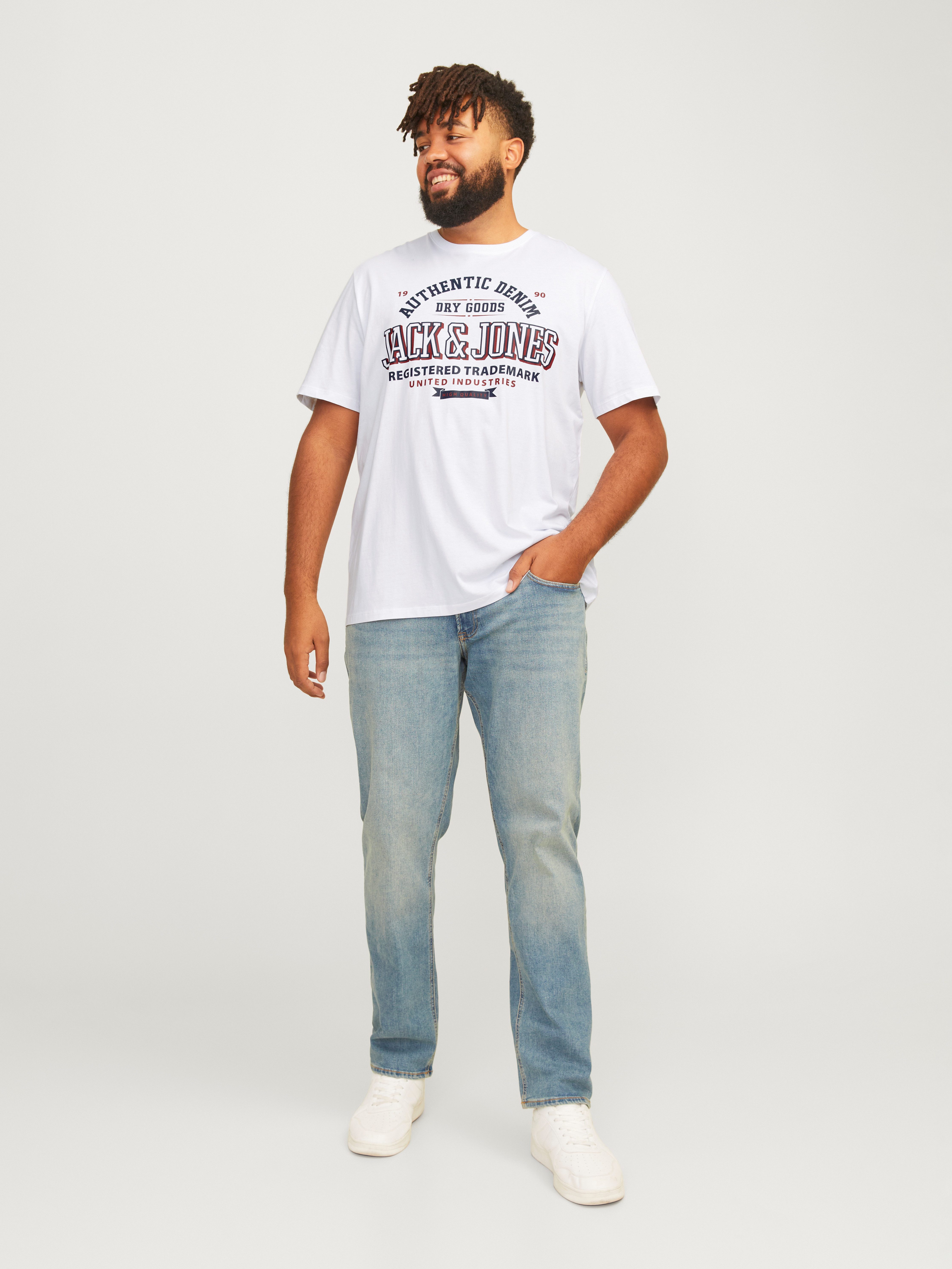 Jack & Jones PlusSize T-shirt JJELOGO TEE SS O-NECK 2 COL AW24 S PLS