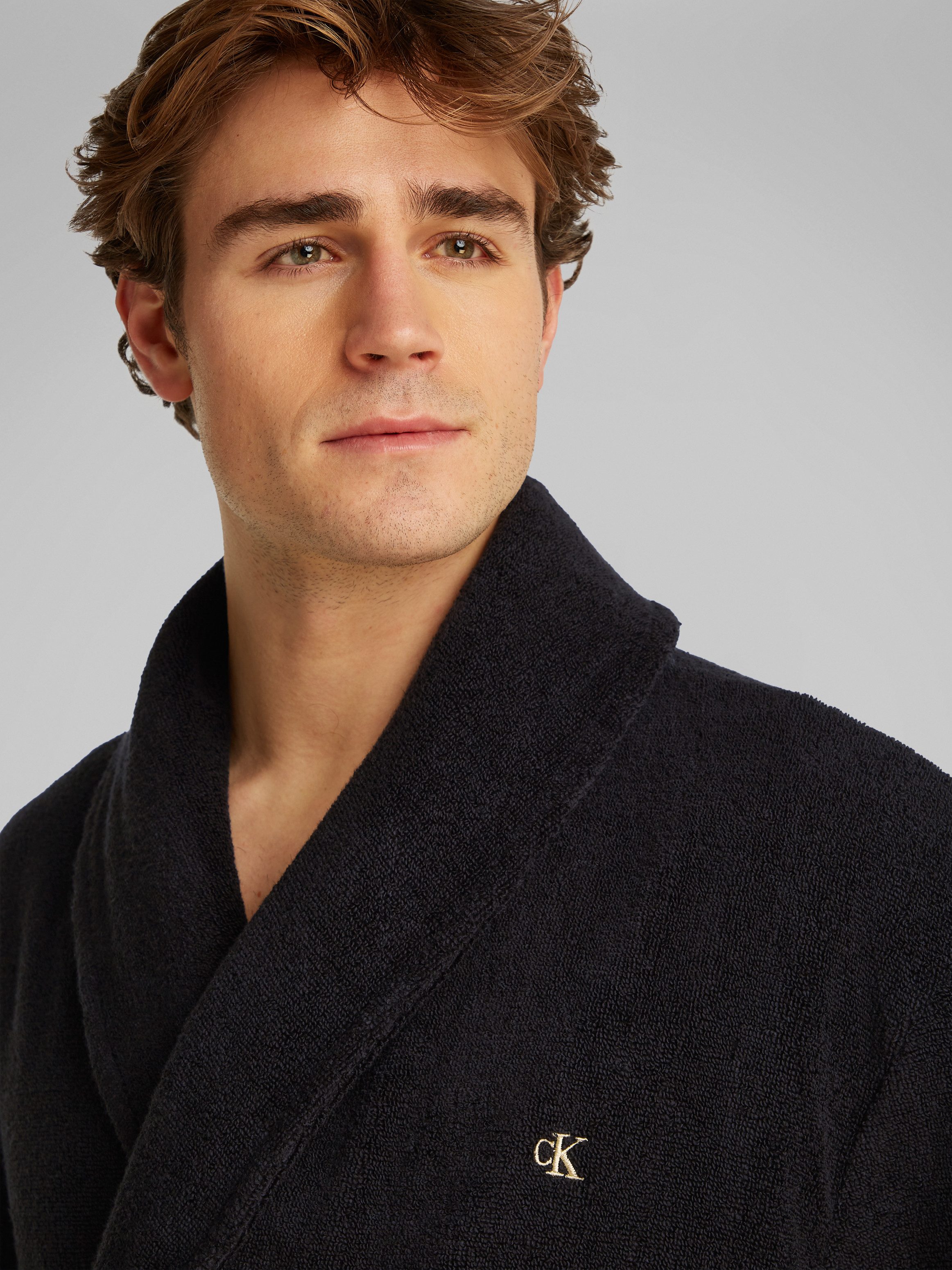 Calvin Klein Badjas ROBE met geborduurd logo
