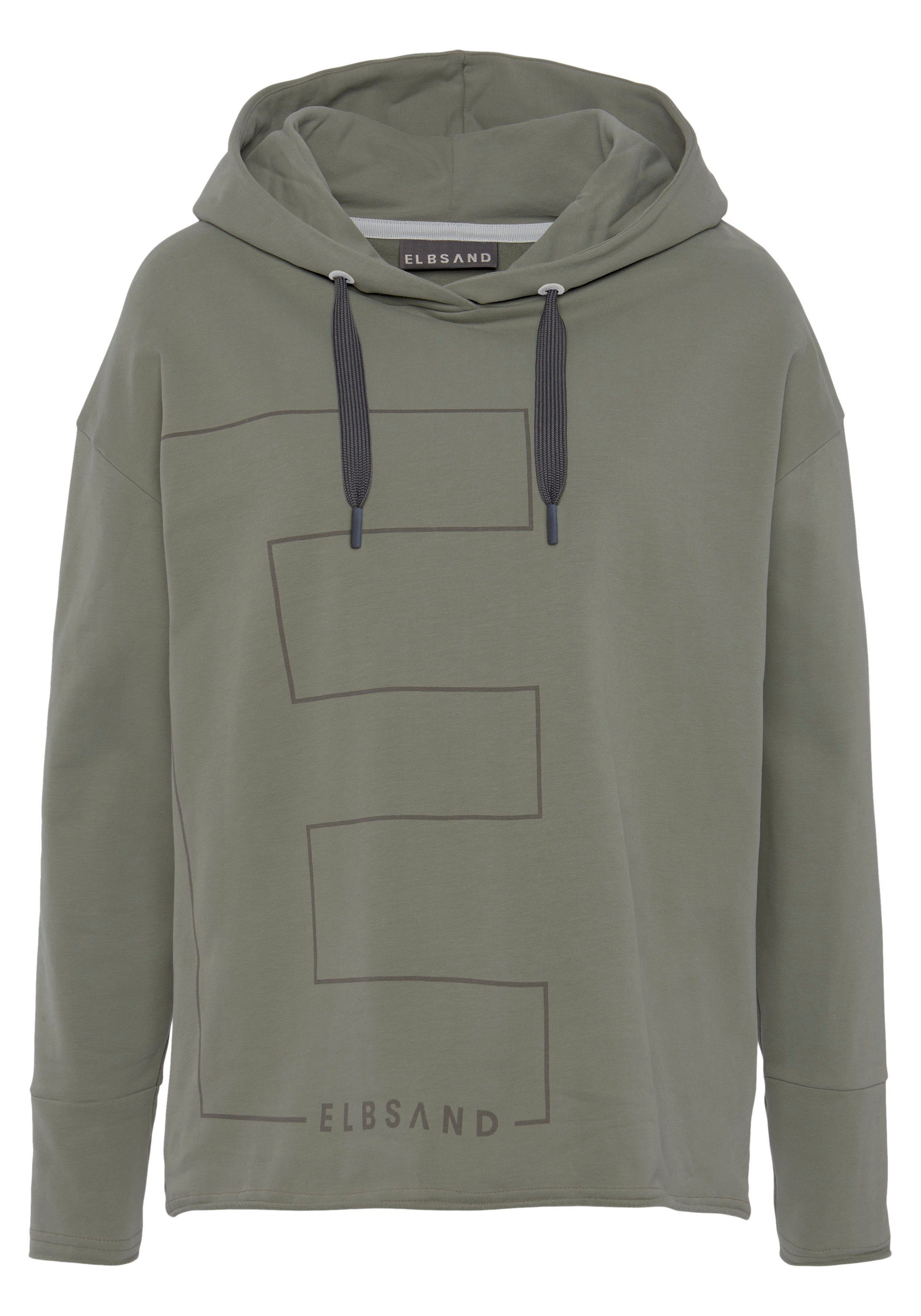 Elbsand Hoodie Dea hoodie met logo-opdruk aan de voorkant