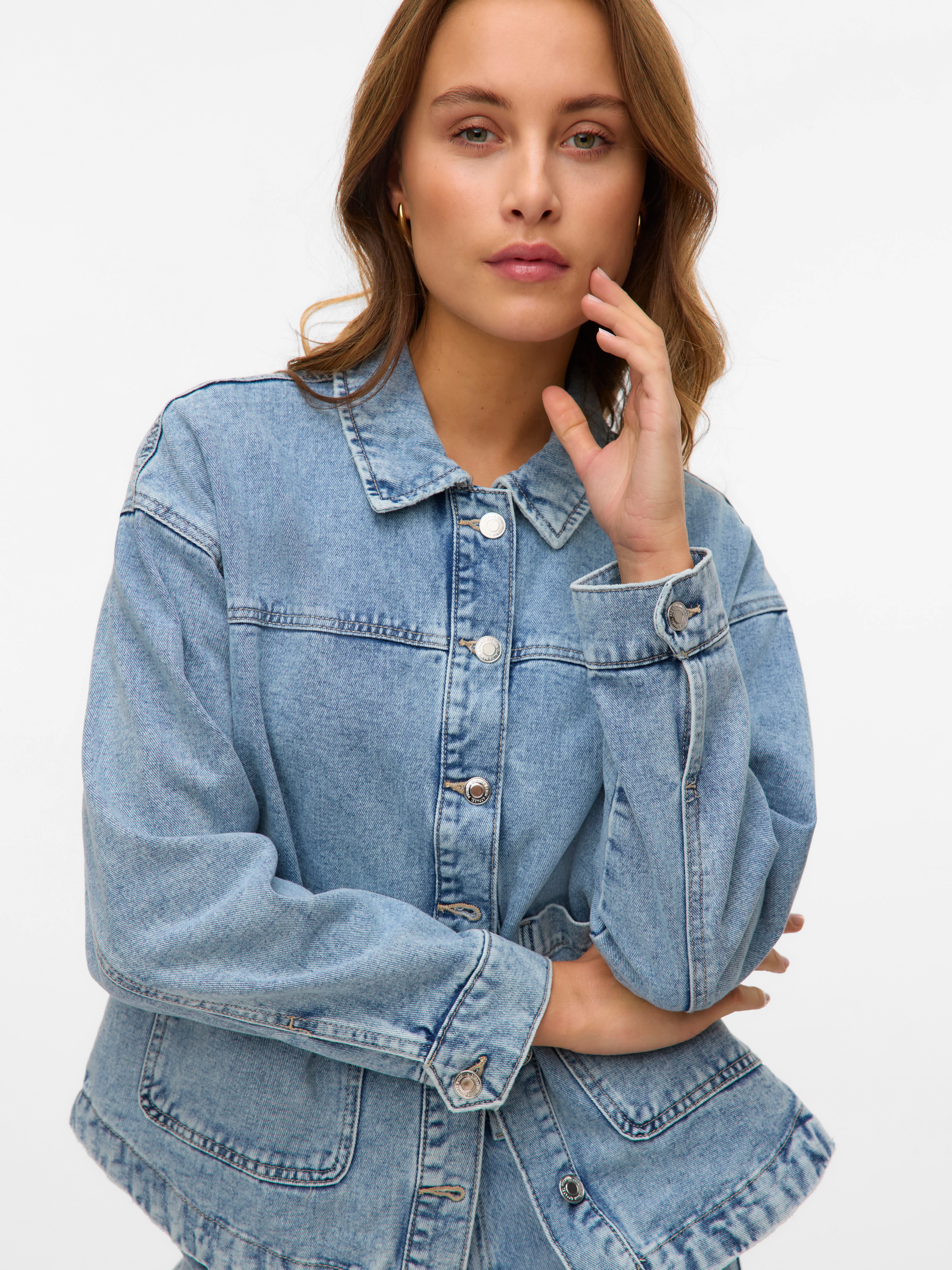 Vero Moda Jeansjack VMJAMIE LS DENIM SHACKET MIX NOOS