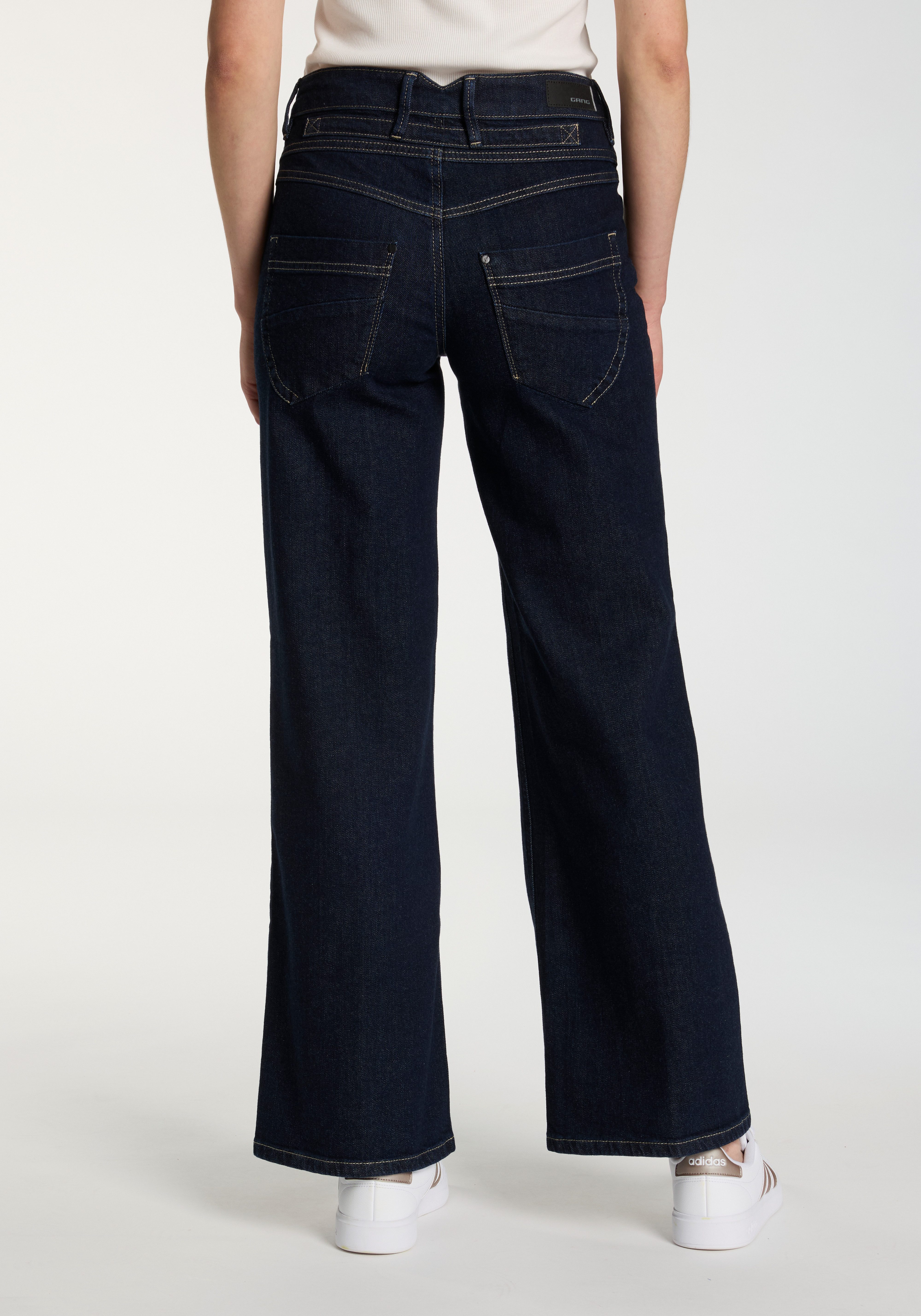 GANG Wijde jeans 94MEDINA WIDE met knoopsluiting