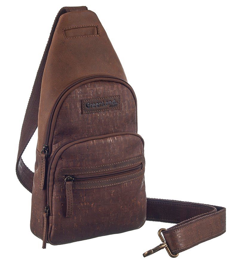 GreenLand Nature Rugzak NATURE leather-cork Aan de rechterkant of links te dragen