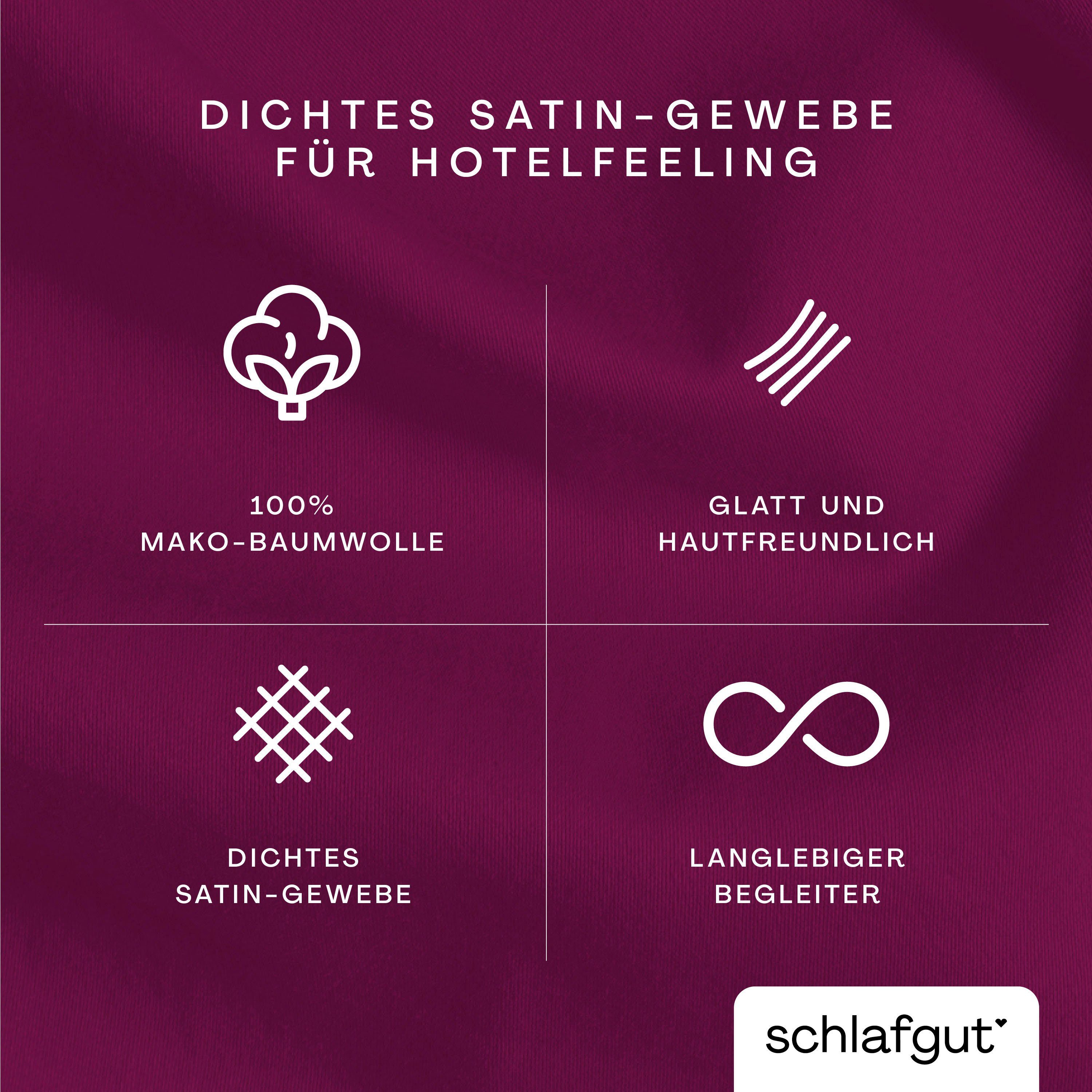 Schlafgut Dekbedovertrek Woven Satin bijzonder dicht geweven, mix & match: bijpassende kussenhoes verkrijgbaar (1 stuk)