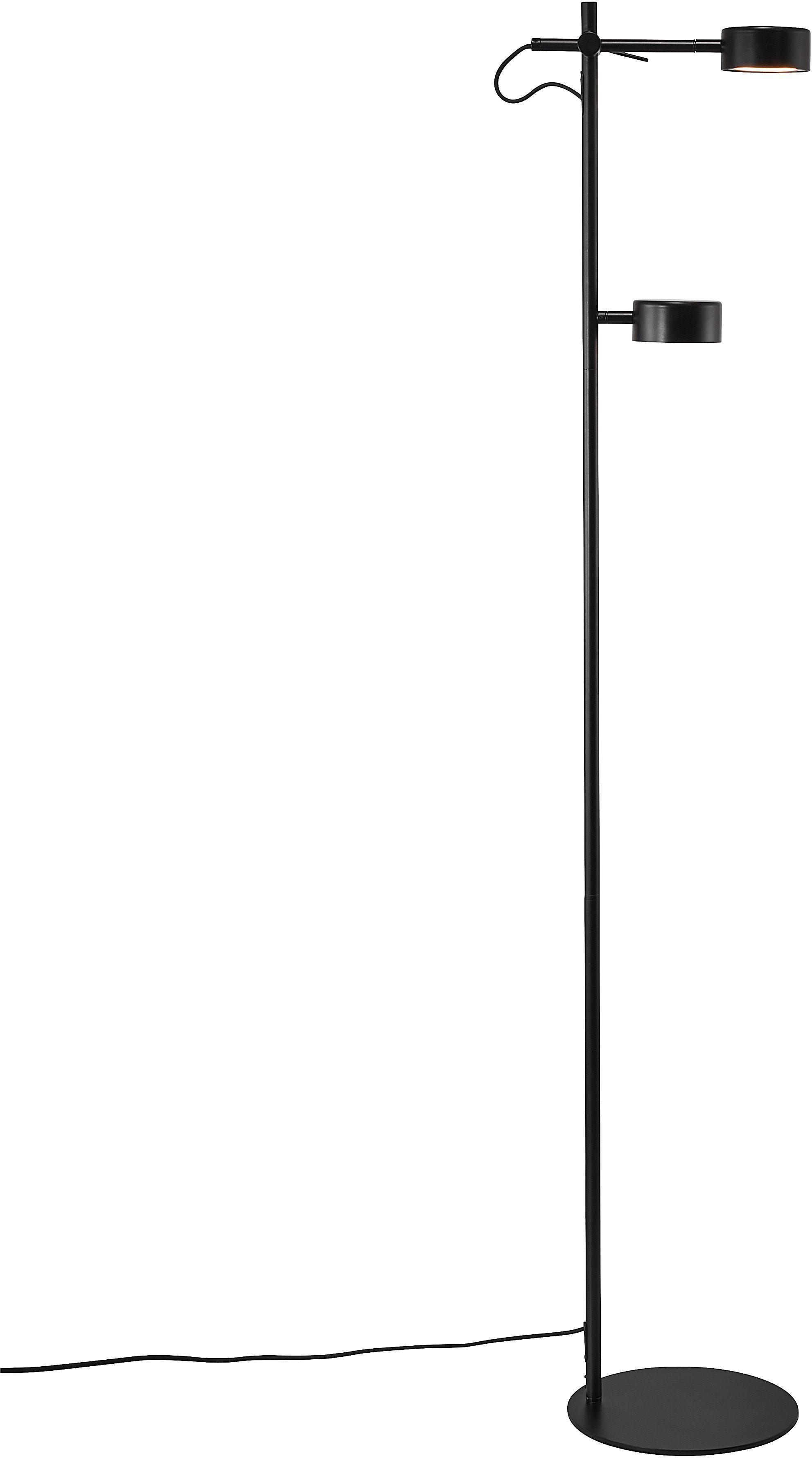 nordlux staande ledlamp clyde hanglamp + led + dimmer voor sfeerverlichting, verstelbaar zwart