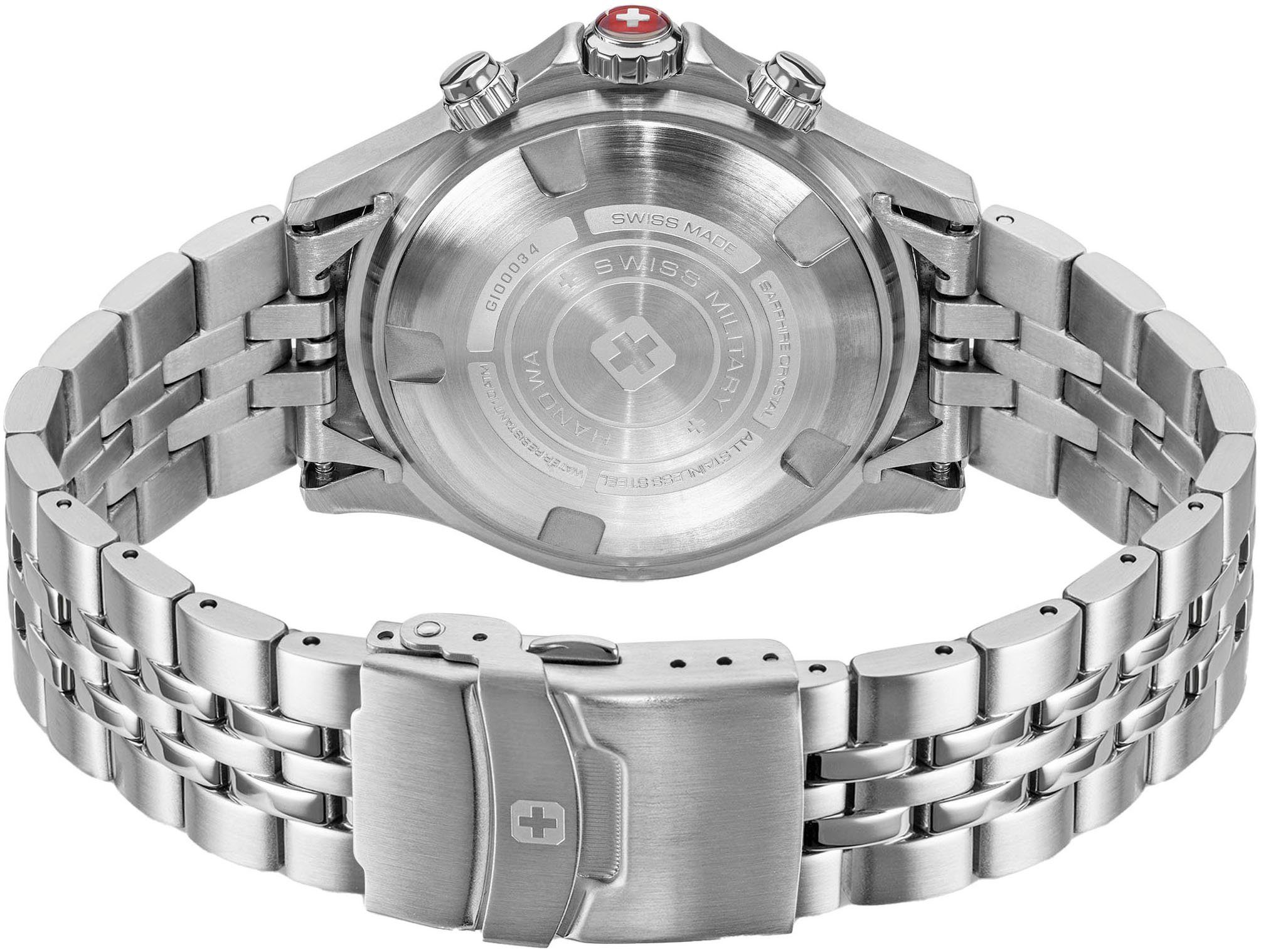 Swiss Military Hanowa Chronograaf WATCHMAN Quartzhorloge, herenhorloge, datum, stopwatchfunctie, saffierglas, Swiss Made