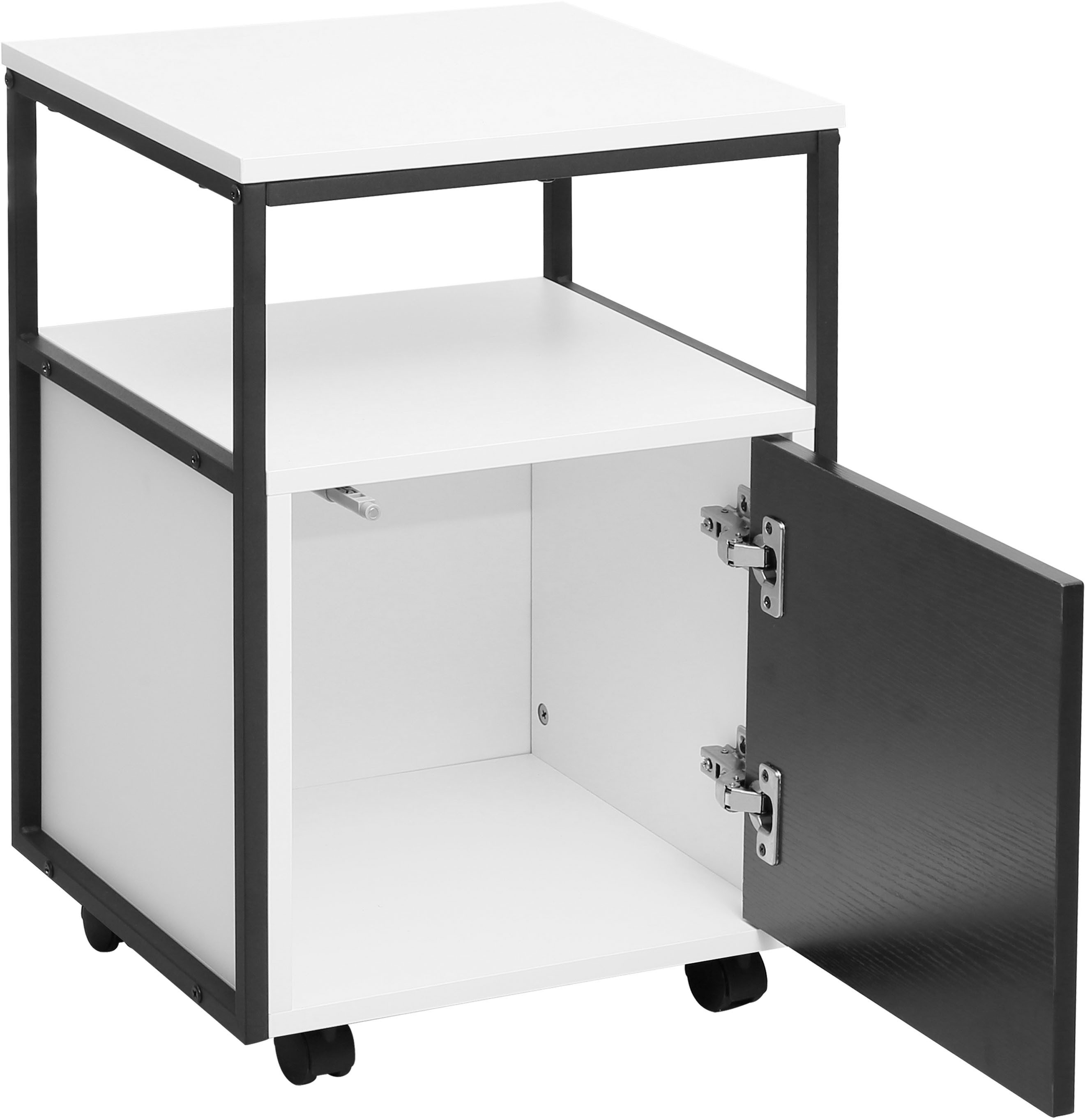 INOSIGN Kastje op wieltjes Korpo Metalen frame, push-to-open, vergrendelbare wielen, breedte 40 cm