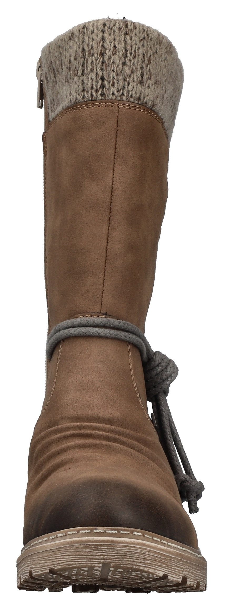 Rieker Winterlaarzen winterlaarzen, hakken, tex-membraan, met gebreide schaprand