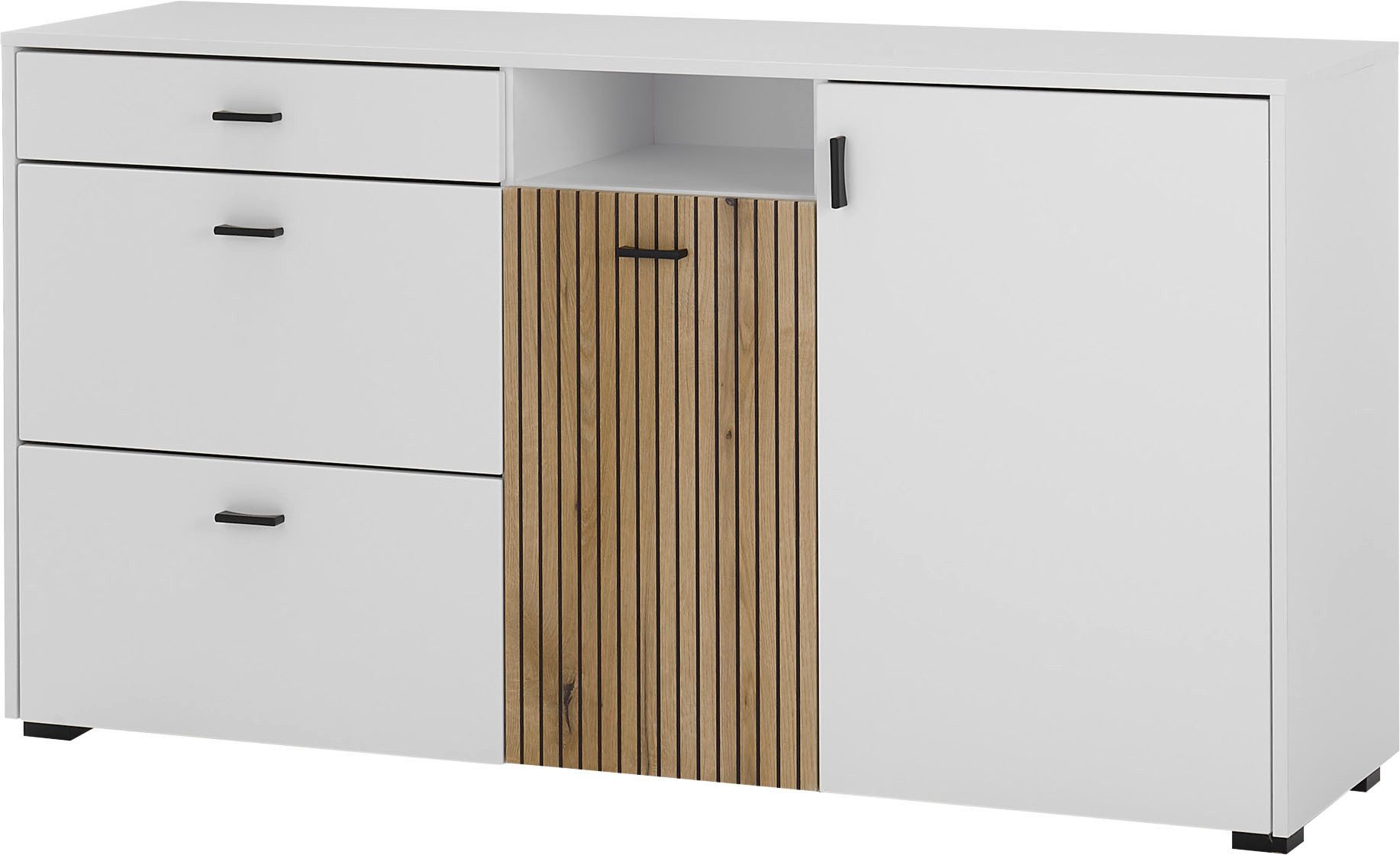 INOSIGN Dressoir Hudson in moderne trendkleur, handgrepen van metaal (zwart), breedte 150 cm