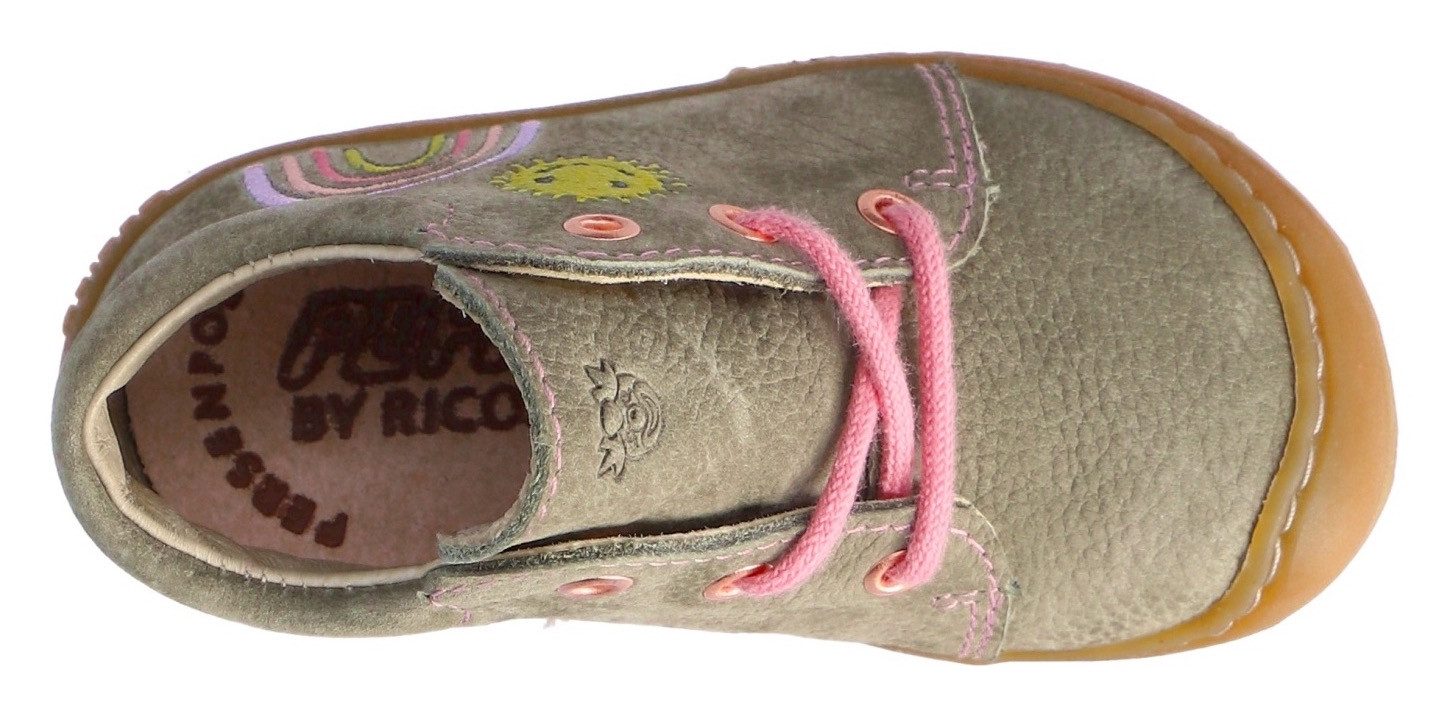 PEPINO by RICOSTA Babyschoentjes MECKI WMS: midden , veterschoen met leren binnenafwerking, maat sjabloon te downloaden