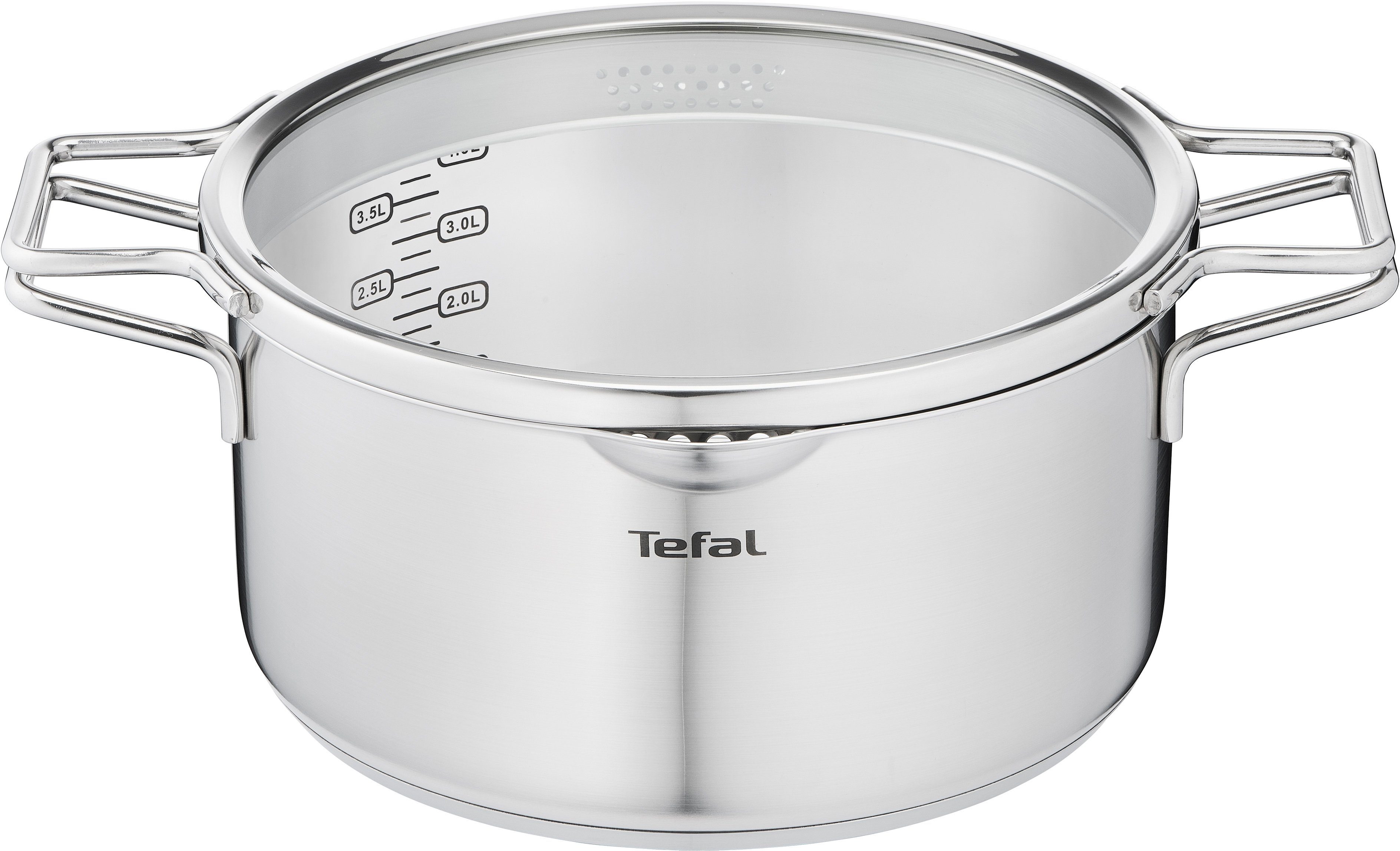 Tefal Pannenset Jamie Oliver Ingenio G6, kookpan set inductie met pannen Thermo-signaal, geschikt voor alle soorten fornuizen, L9769932 (set, 6-delig)