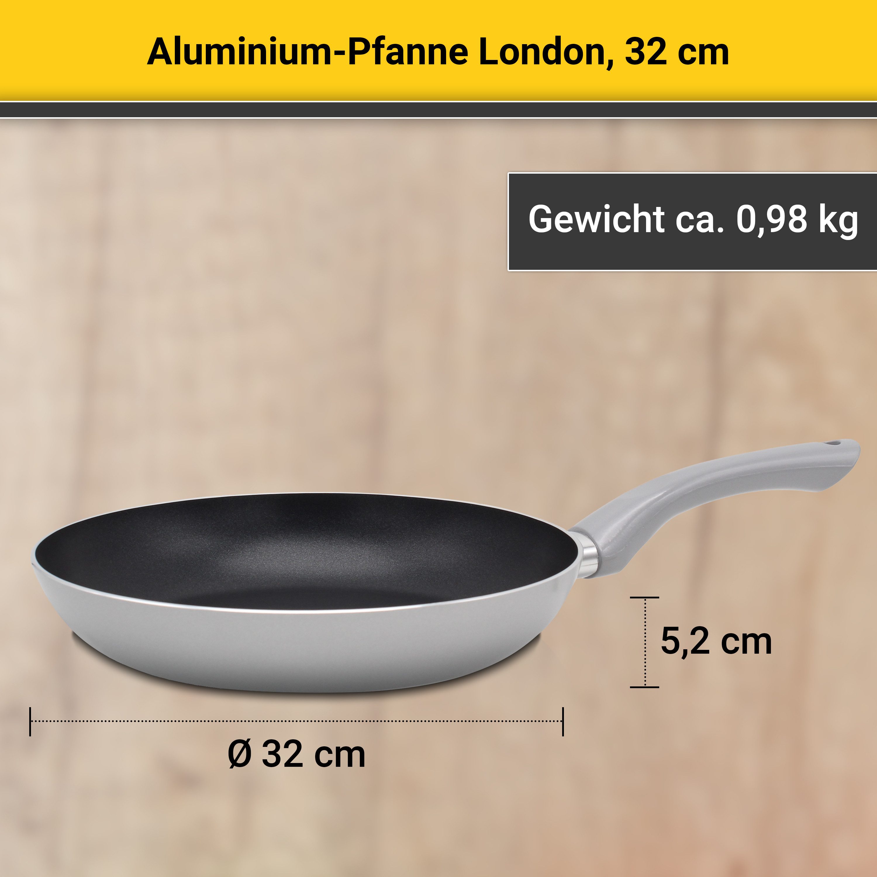 Krüger Koekenpan Aluminium koekenpan Londen voor inductiekookvelden geschikt (1-delig)