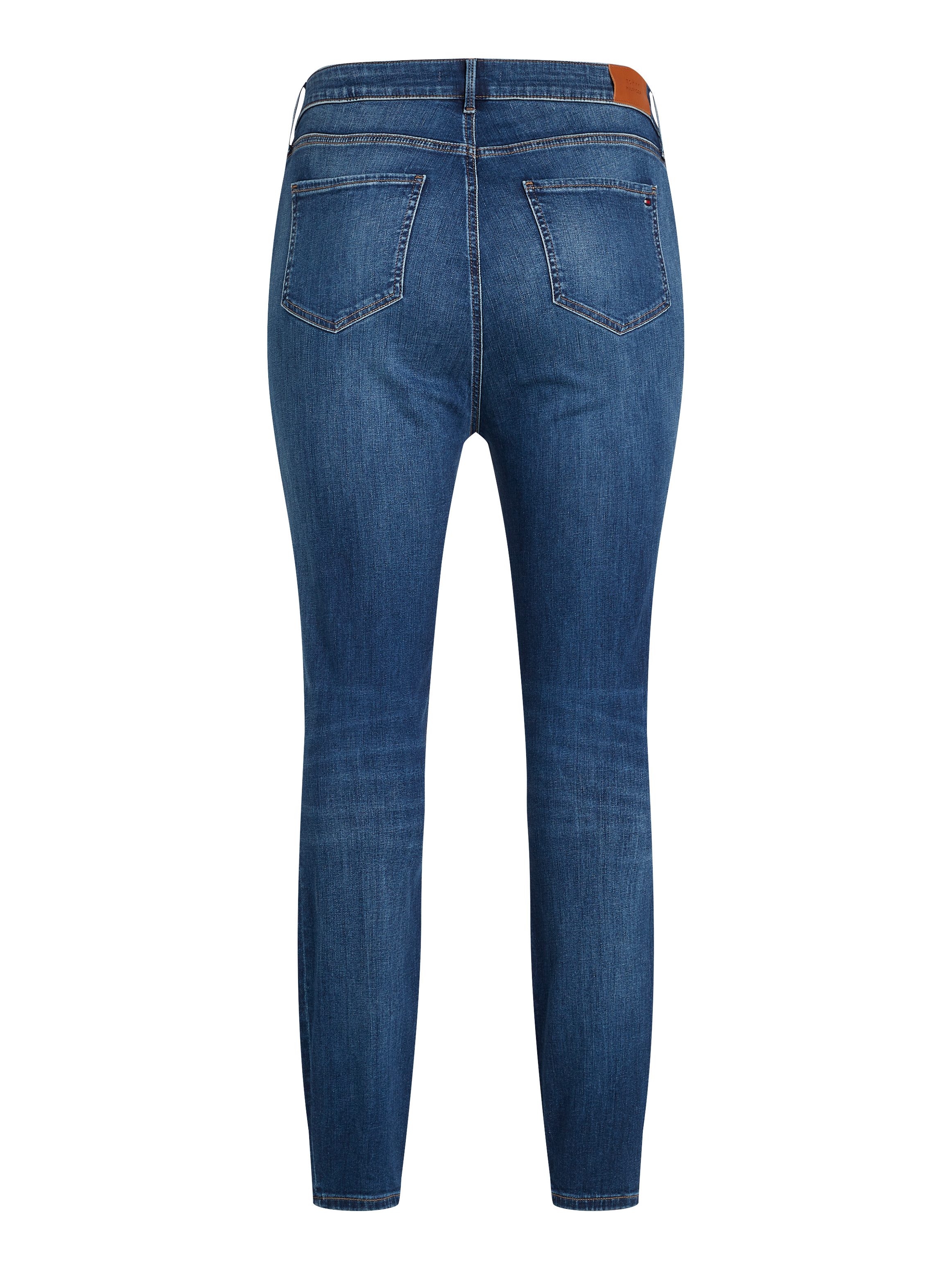 Tommy Hilfiger Curve Skinny fit jeans CRV HARLEM SKINNY RW NEW DOREEN in grote maten, tommy jeans logo-badge, stoned wash look