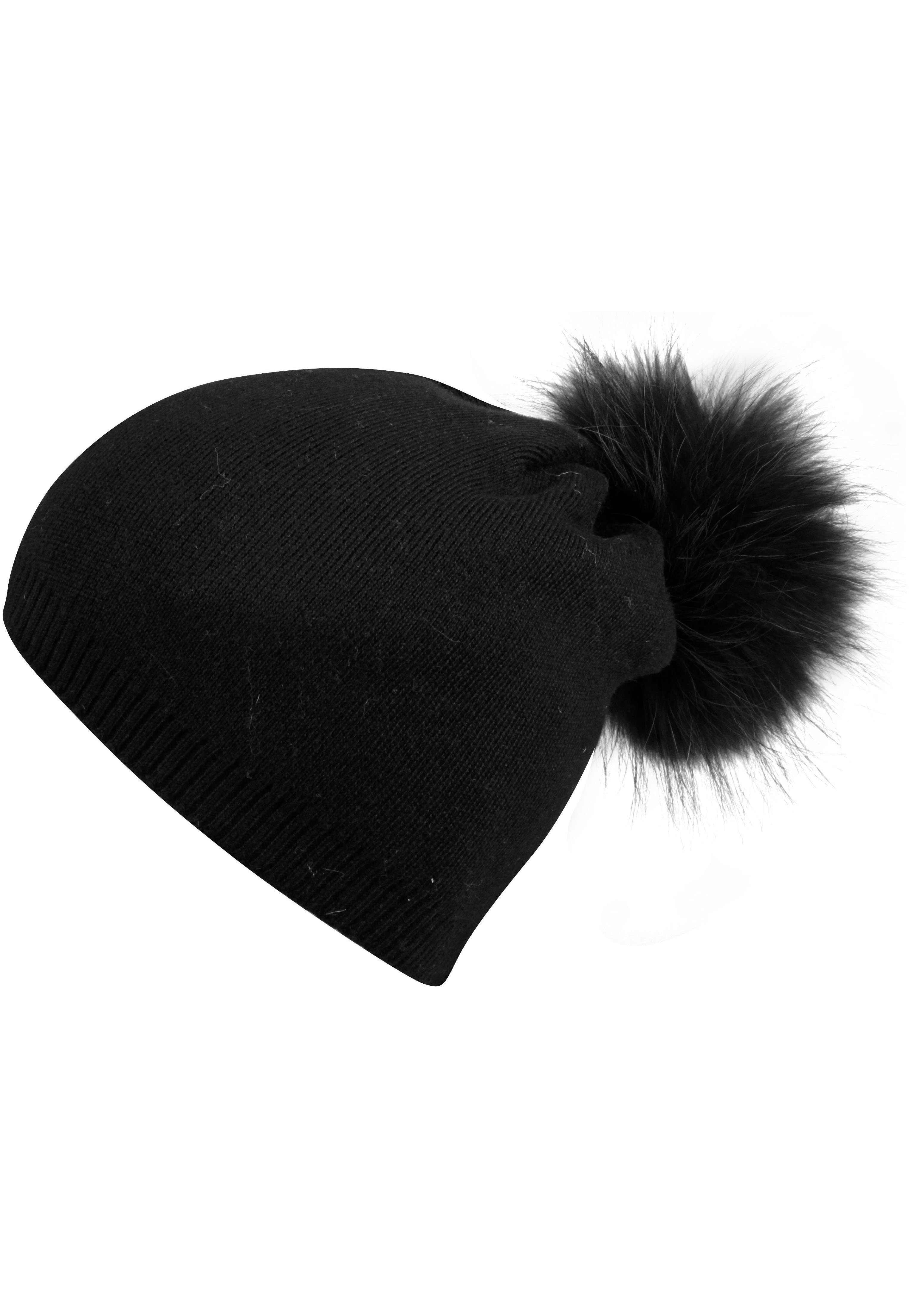 Capelli New York Beanie met metalen logo op de rand