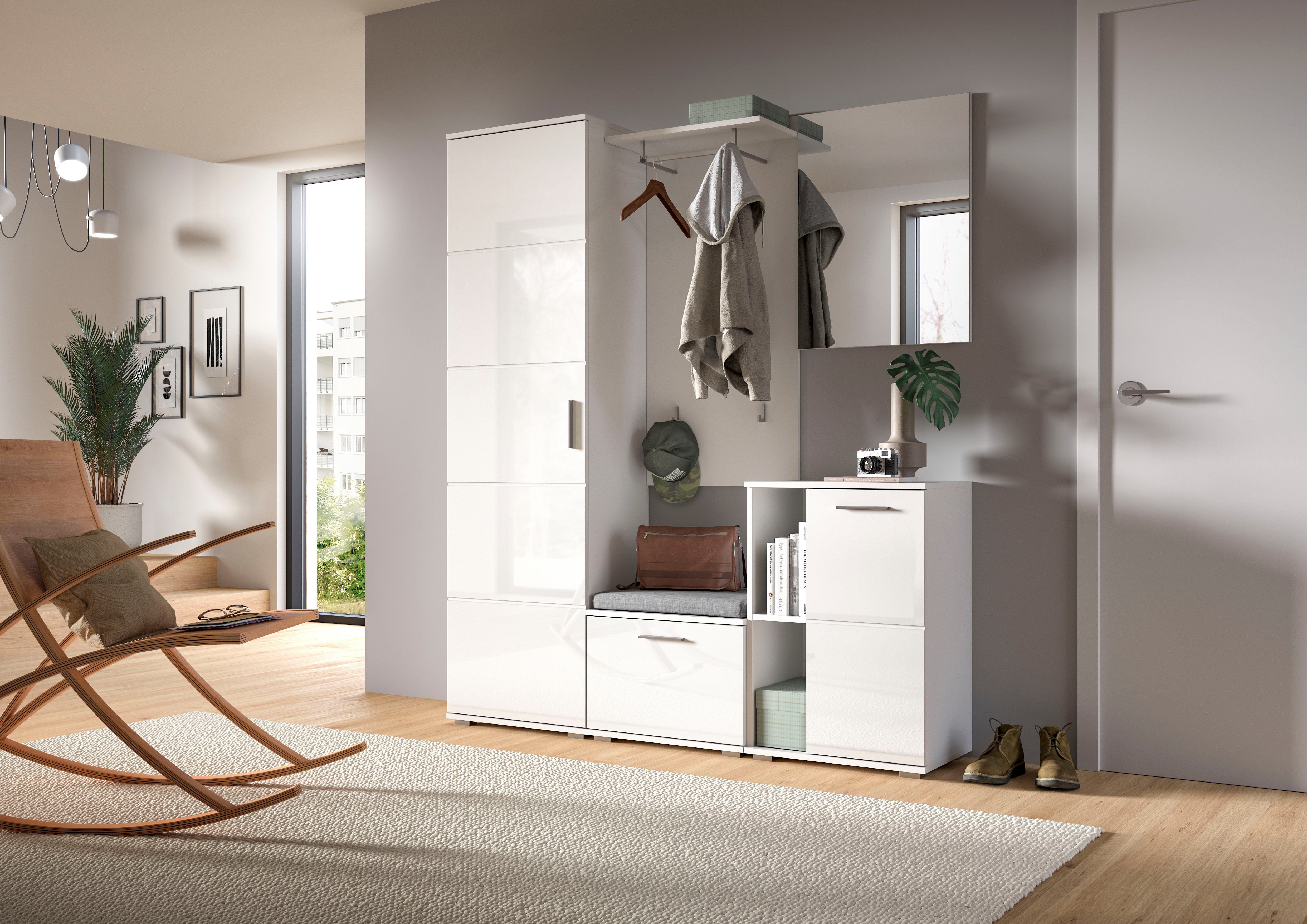 INOSIGN Kledingkast Valge, Hoogte 191 cm, 1 Deur, 2 vaste Planken, uitschuifbare kledingstang
