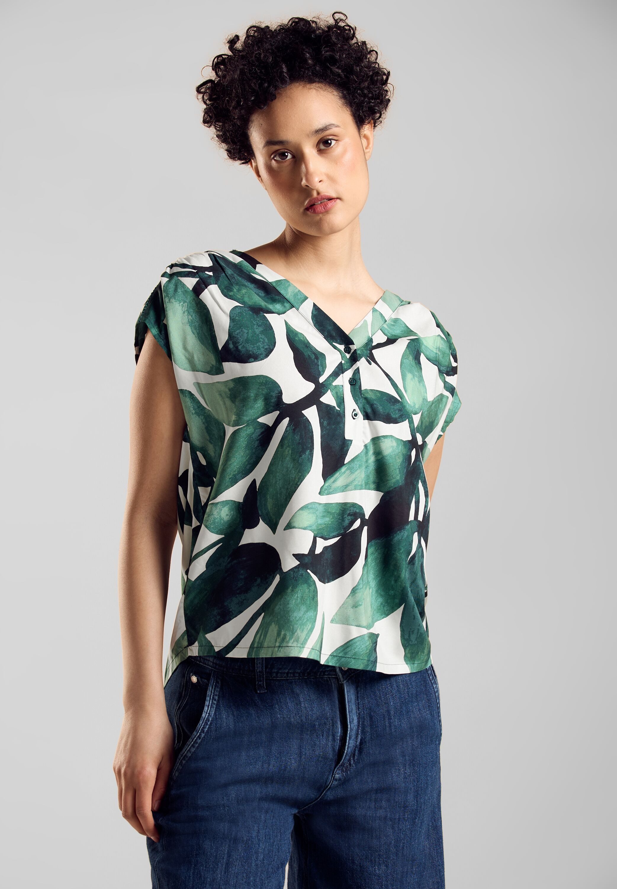 STREET ONE Blouse met korte mouwen