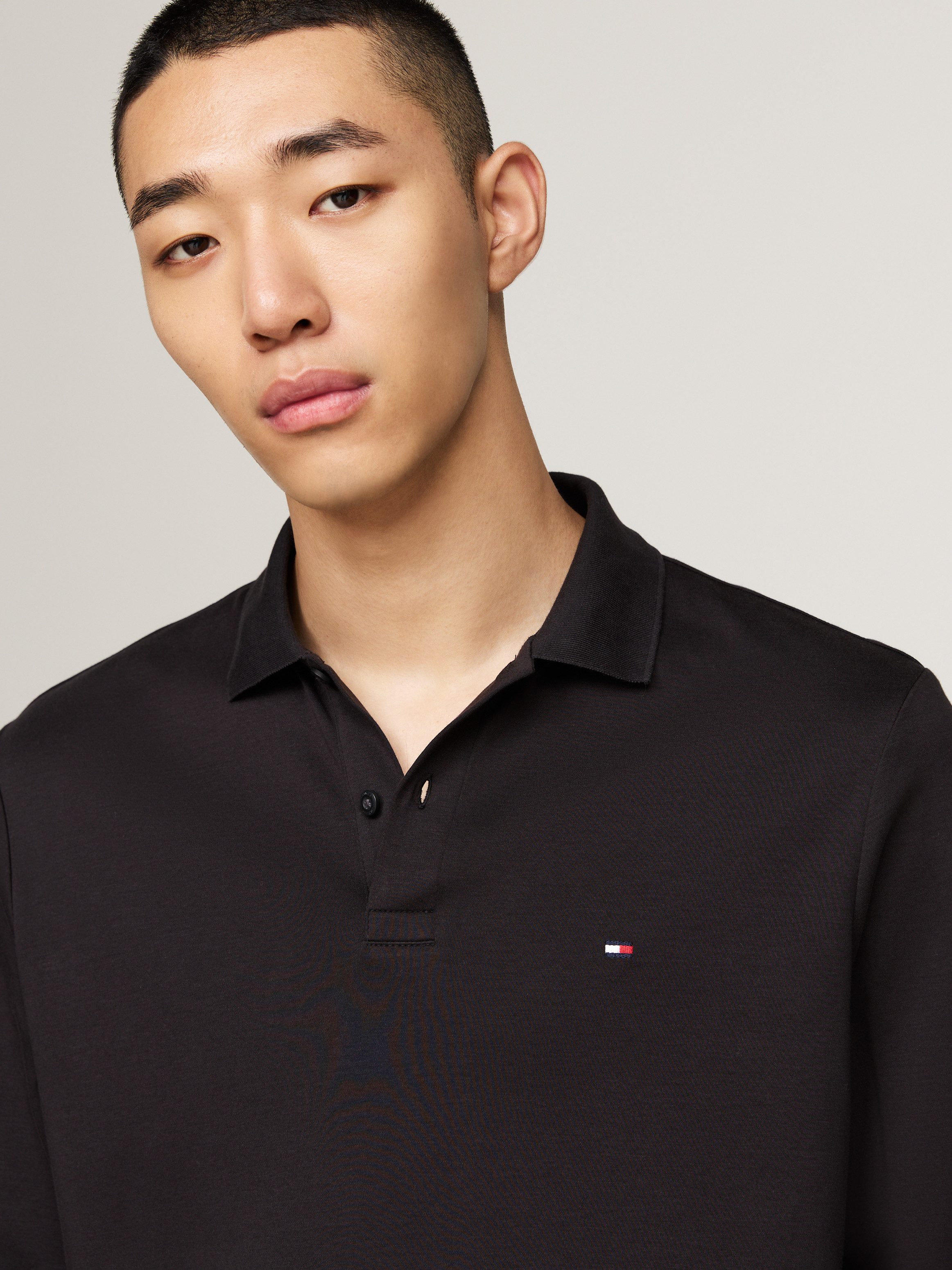 Tommy Hilfiger Poloshirt met lange mouwen L S LIQUID COTTON REG POLO