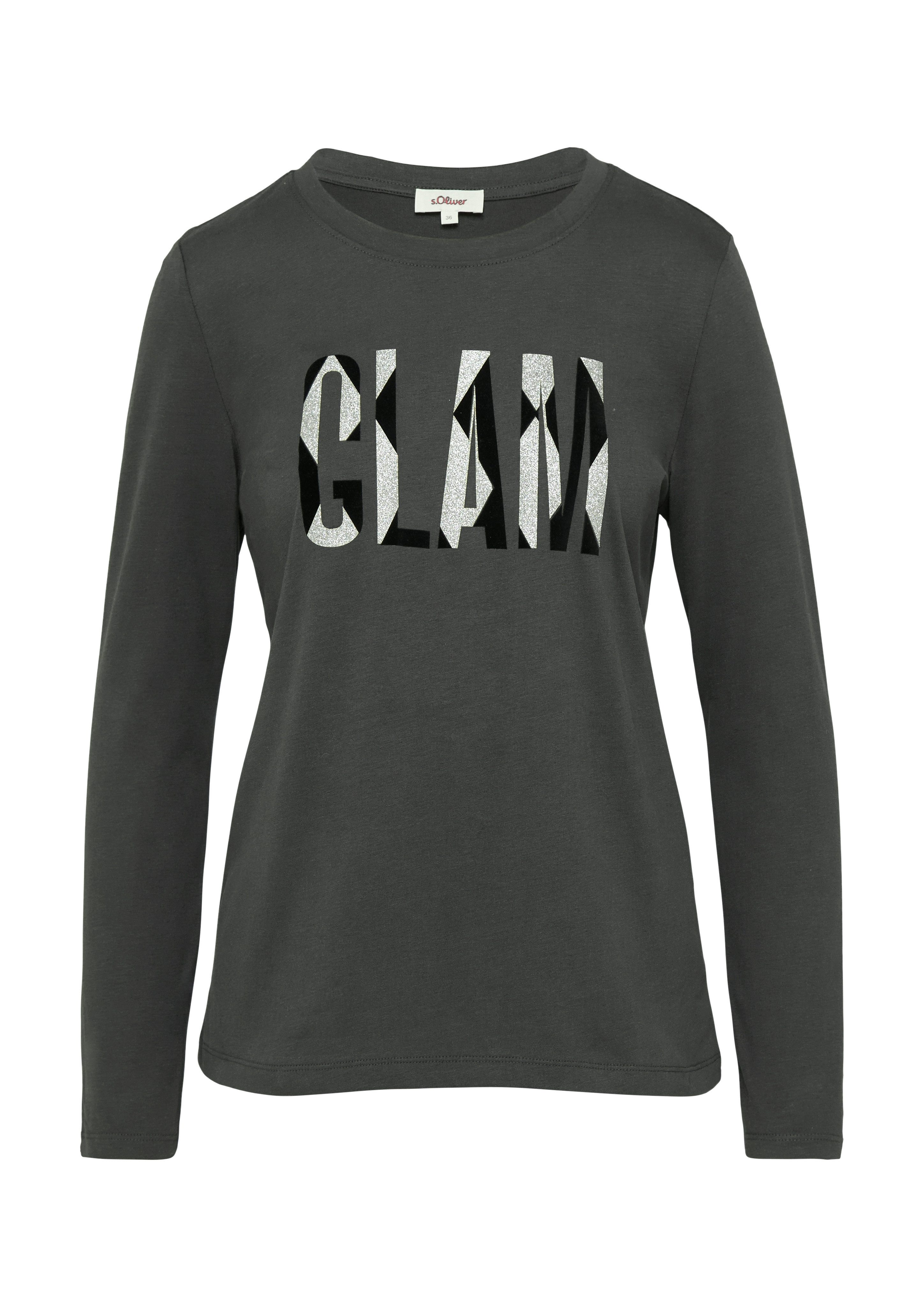 s.Oliver Shirt met lange mouwen met belettering