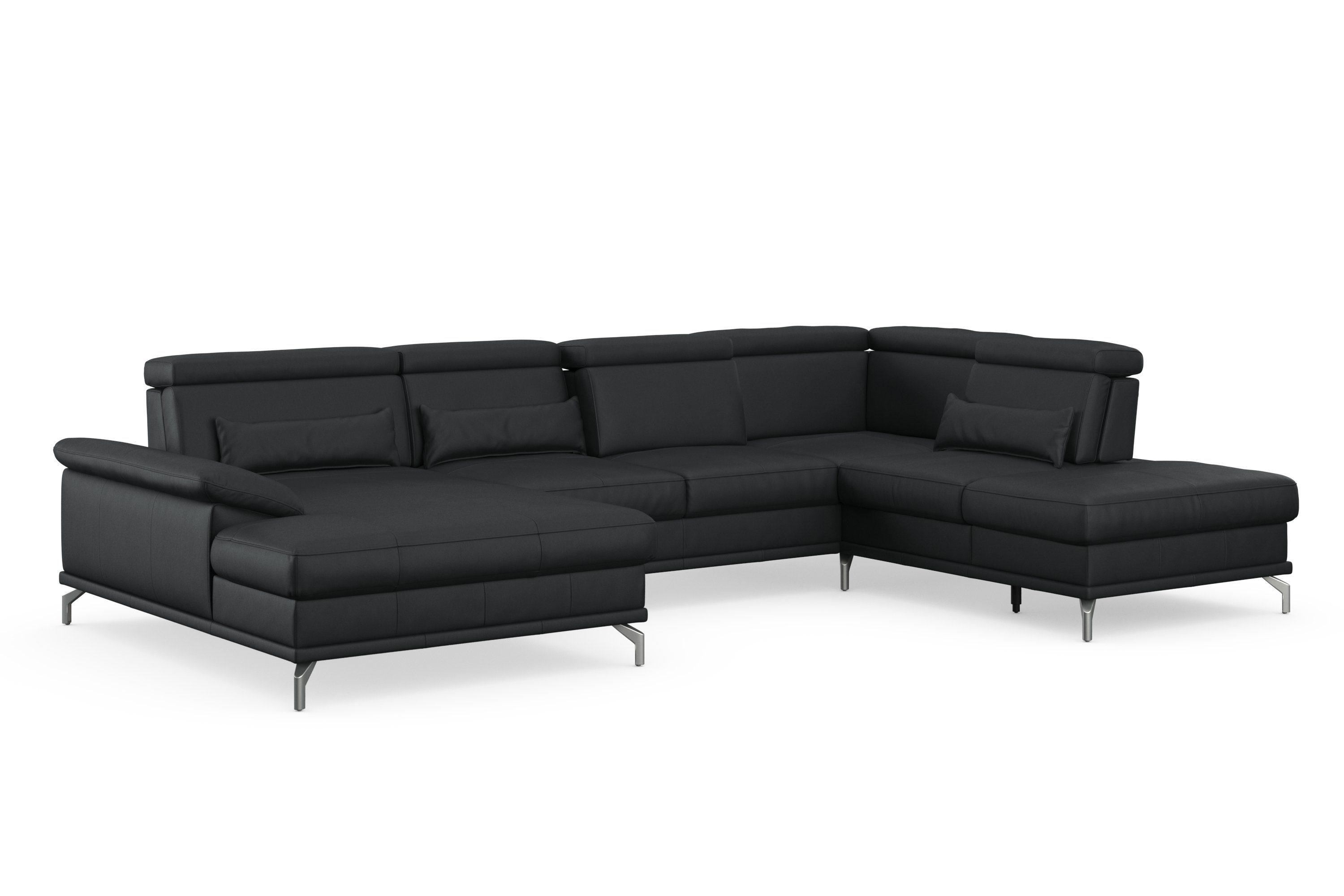 sit&more Zithoek Cabrio U-vorm, met zitdiepteverstelling, arm- en hoofdsteunverstelling