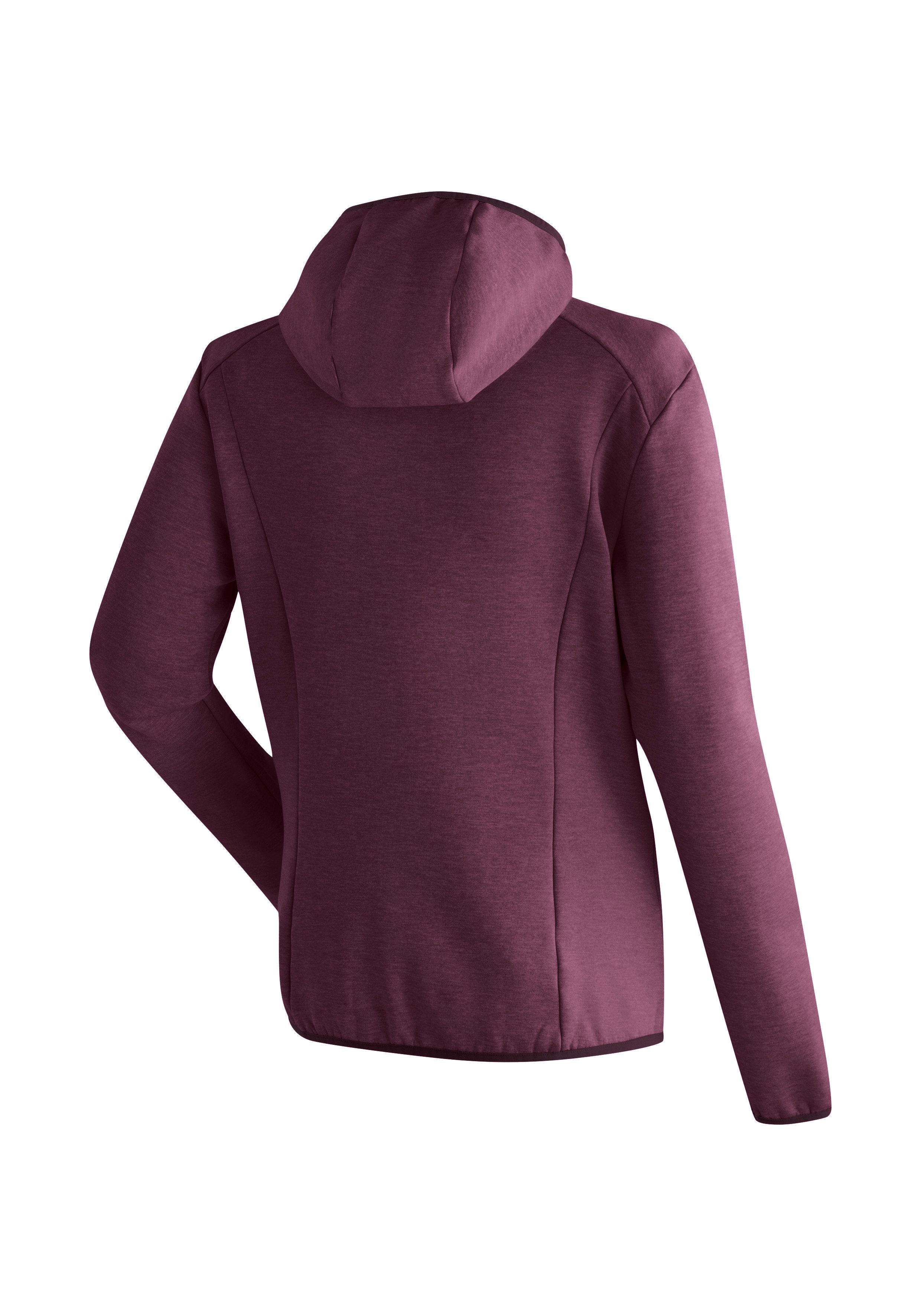 Maier Sports Fleecejack Fave W Dames fleece met verstelbare capuchon, ademende zip-hoodie