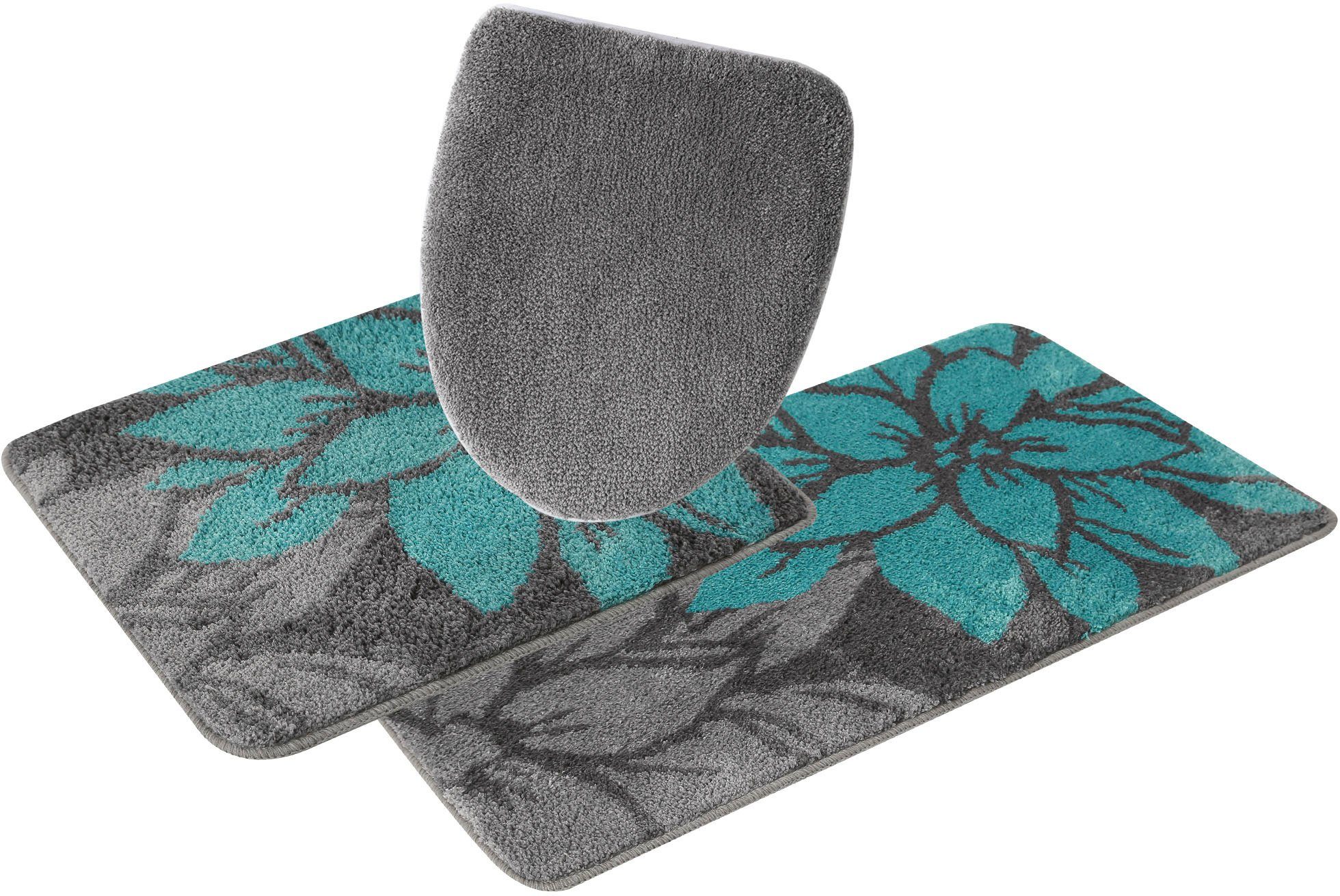 my home Badmat Susan Bloemmotief, badmat, badmatten ook als 3-delige set & rond