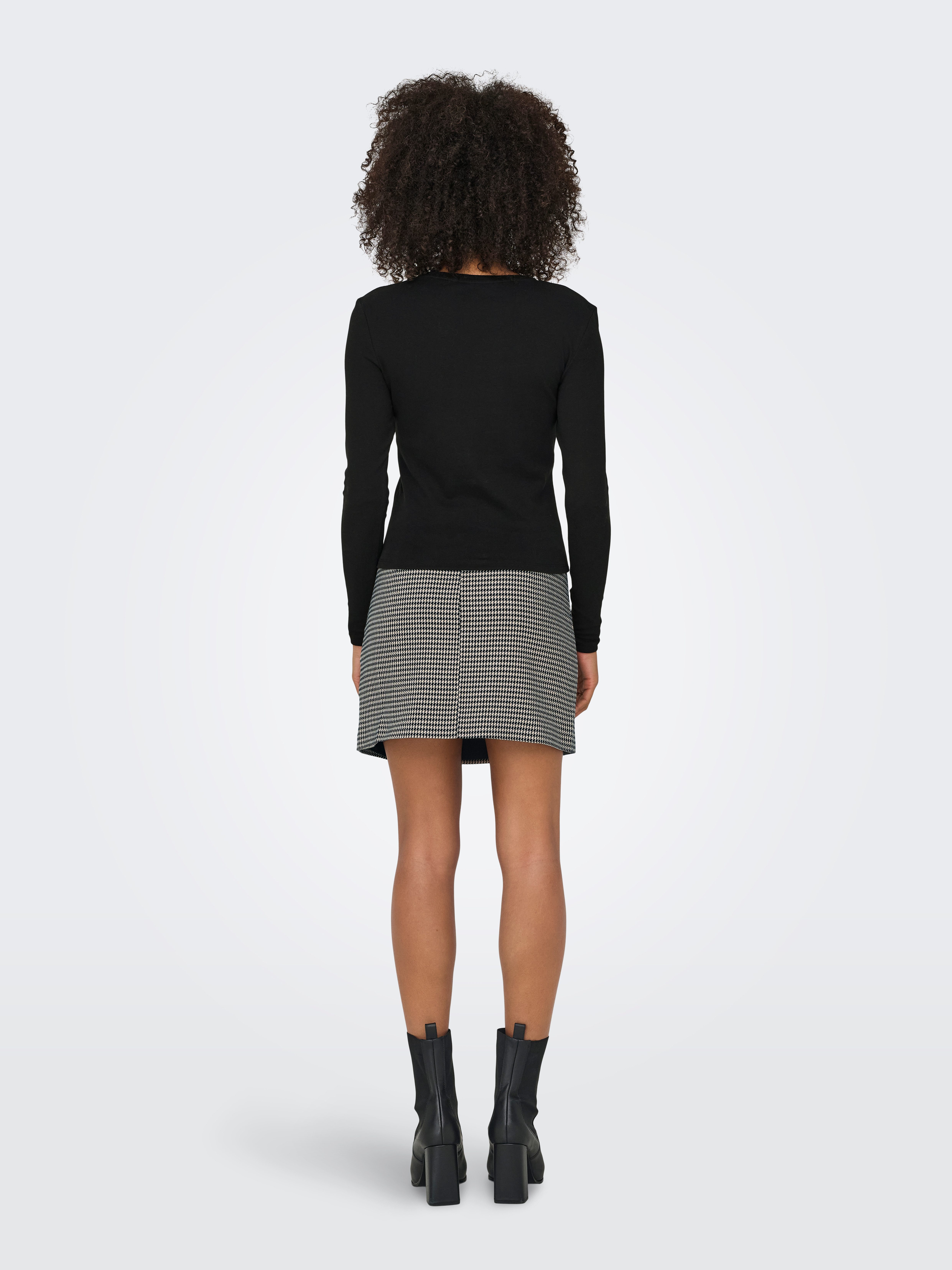 Only Shirt met lange mouwen ONLRILEY O-NECK L S TOP JRS