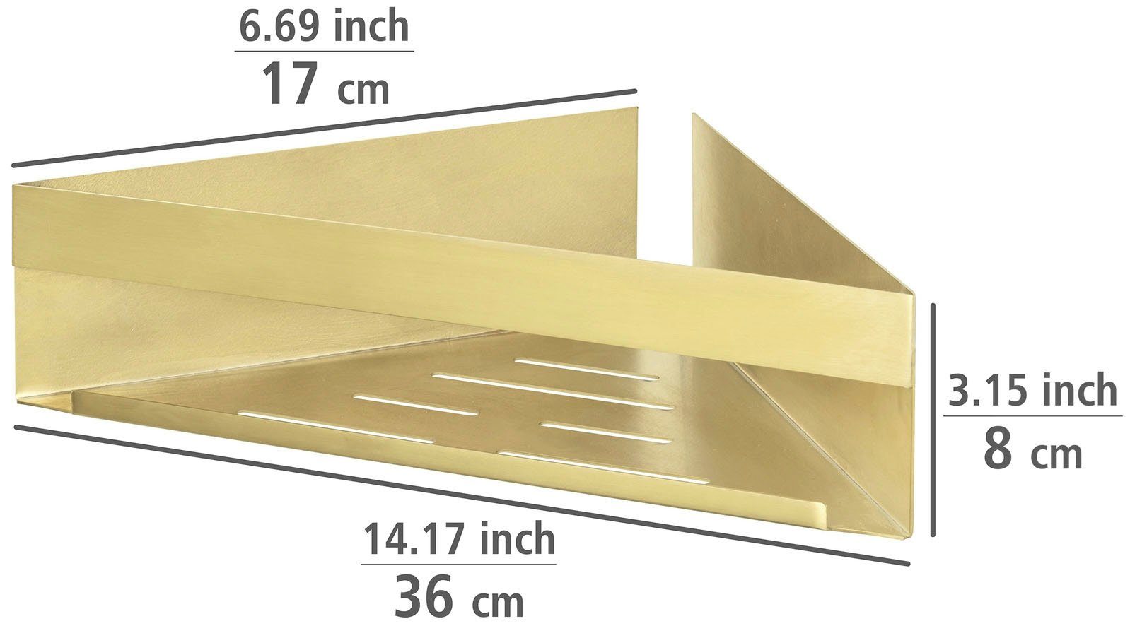WENKO Badkamerorganizer Turbo-Loc® hoekplank Genova