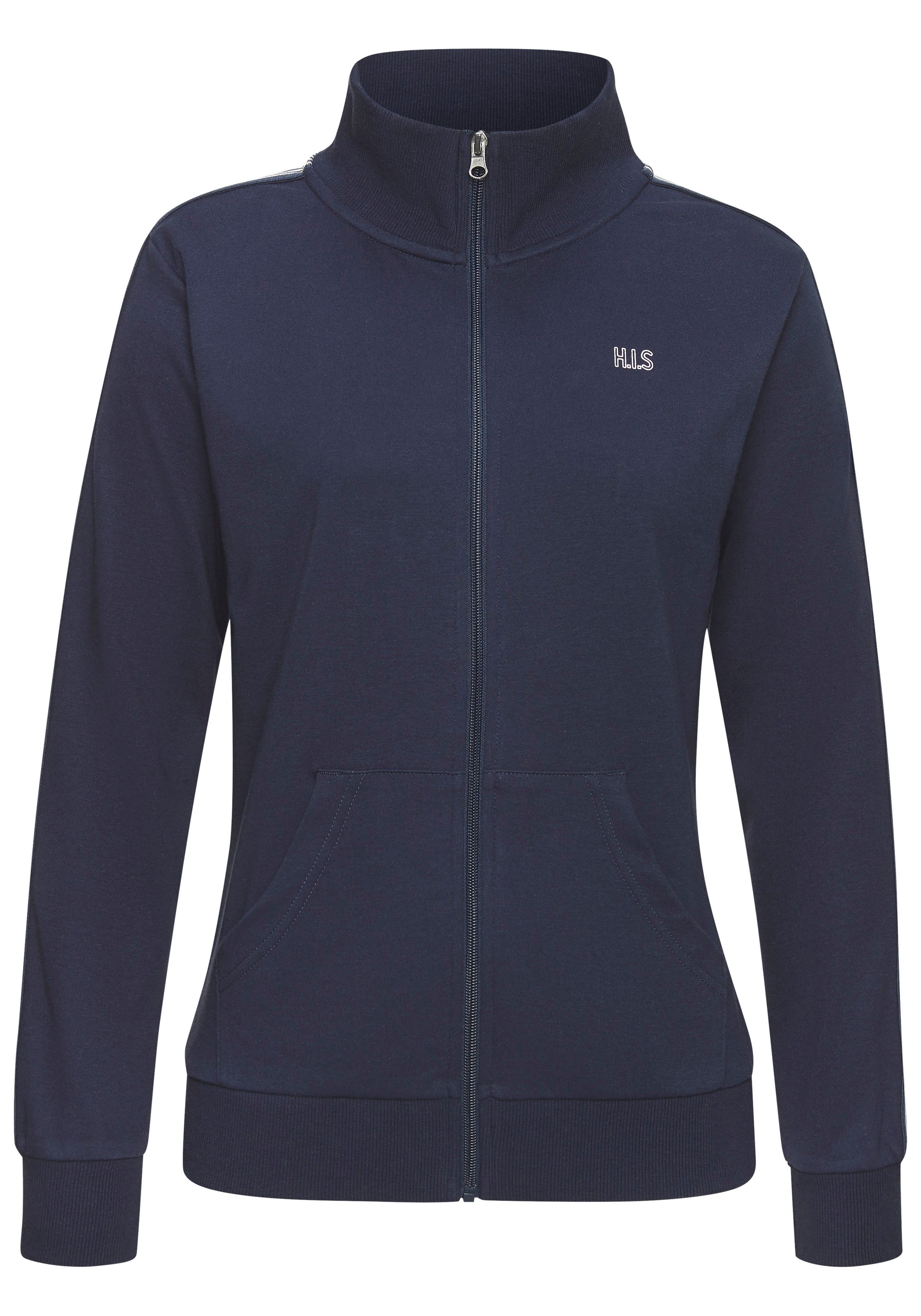 H.I.S Sweatvest met gestreepte tape aan de mouwen
