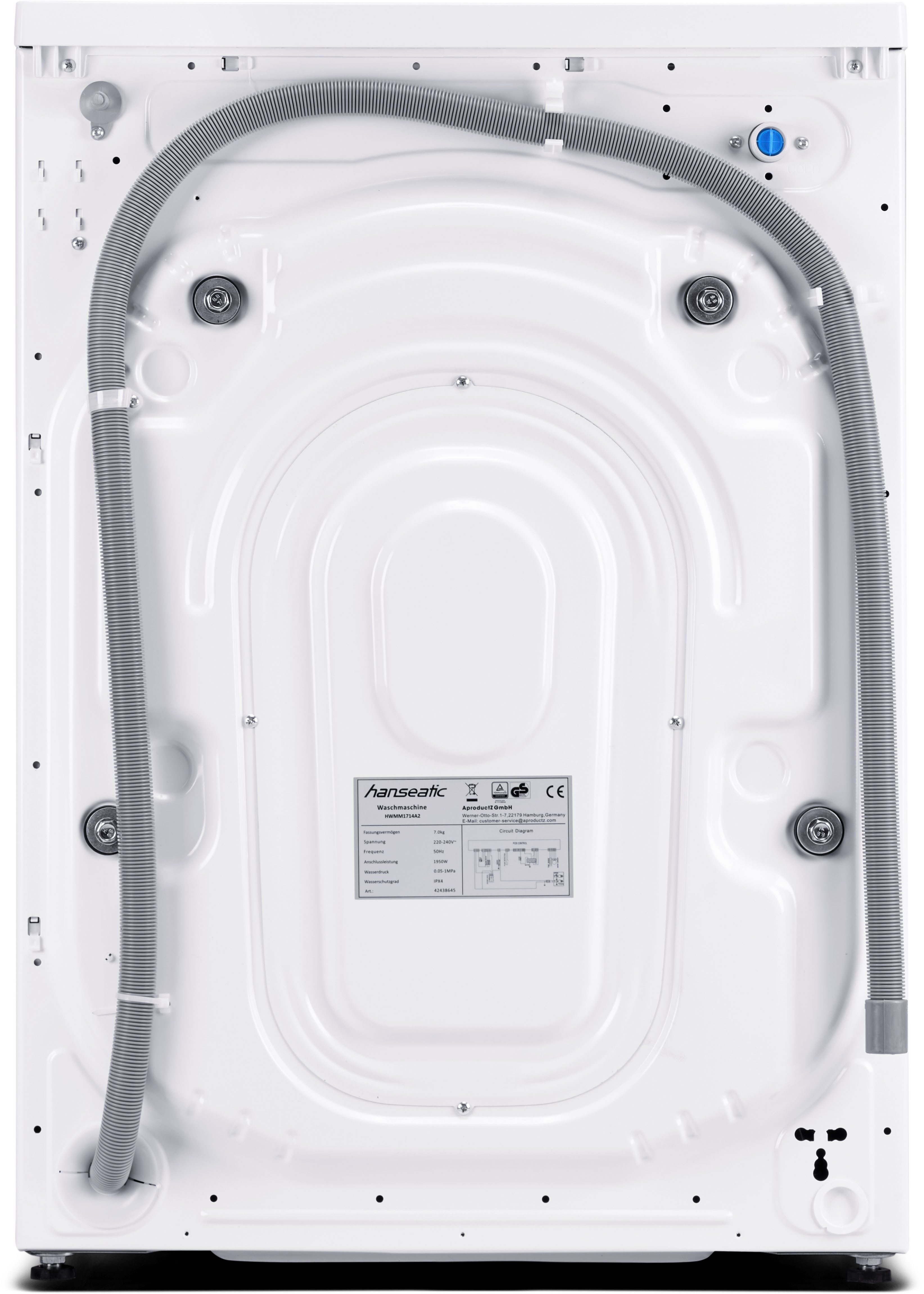 Hanseatic Wasmachine HWMM1714A2, 7 kg