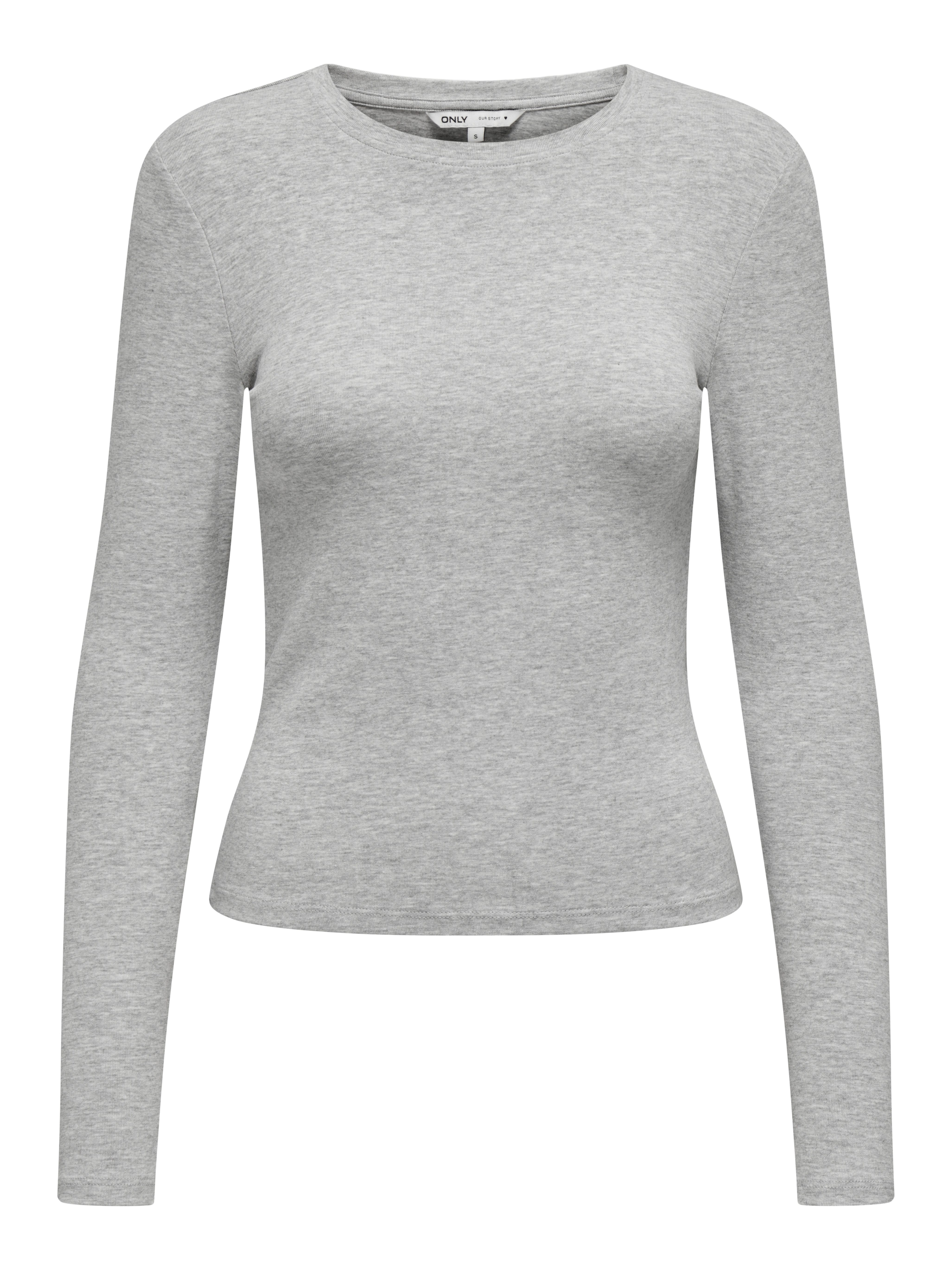 Only Shirt met lange mouwen ONLRILEY O-NECK L S TOP JRS