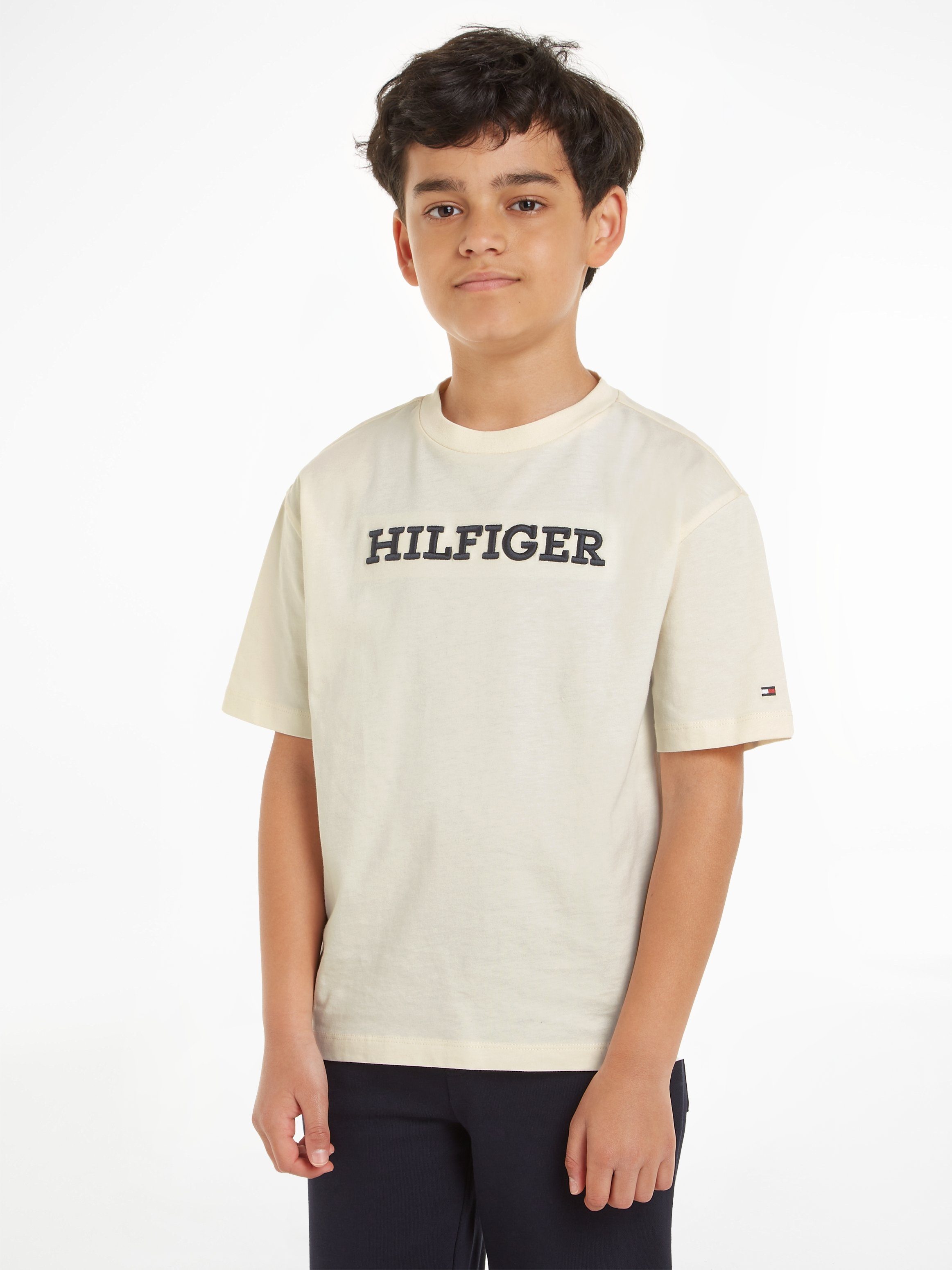 Tommy Hilfiger T-shirt U MONOTYPE TEE S/S met groot logoborduursel