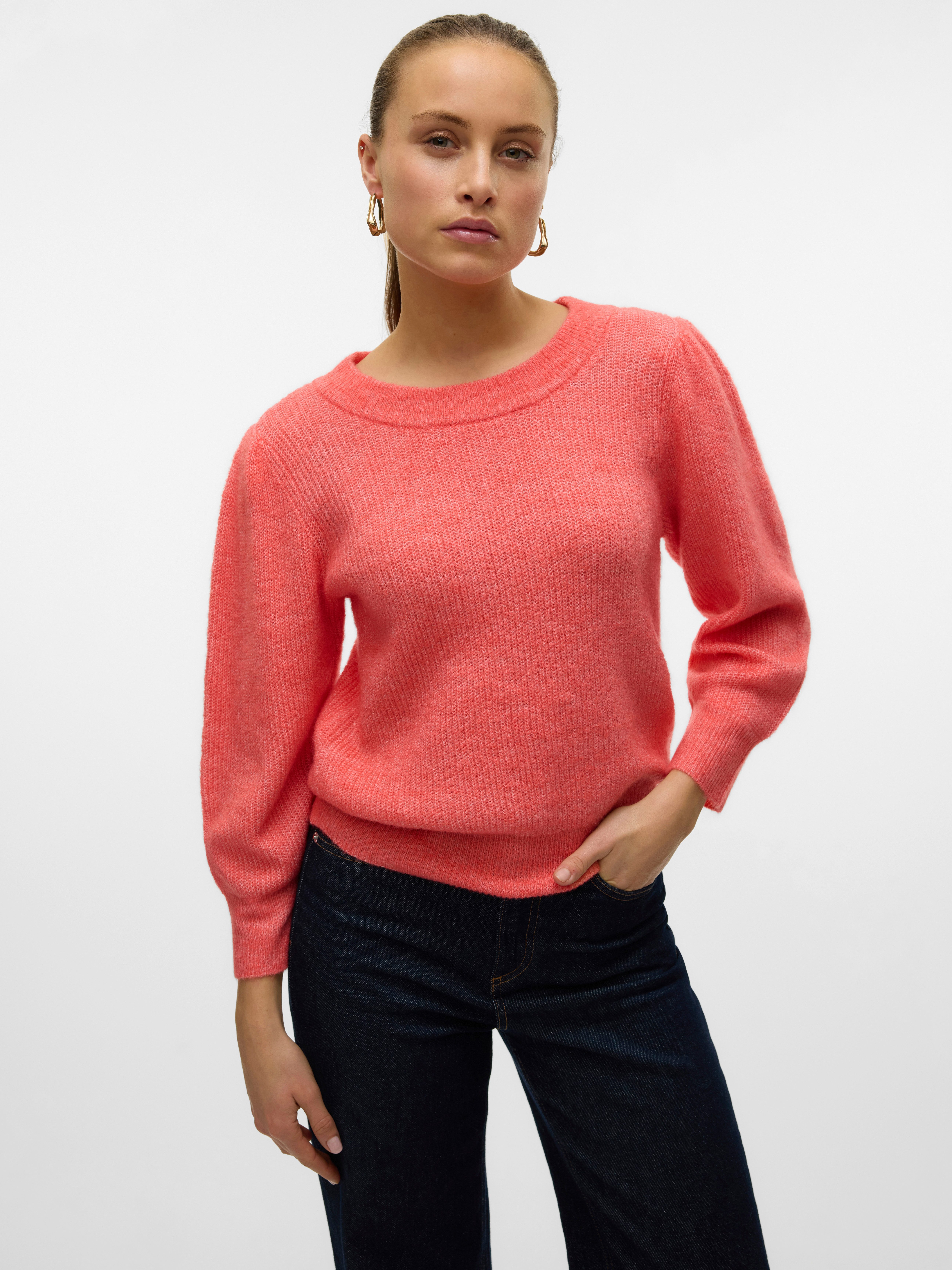 Vero Moda Trui met ronde hals VMVIGGA 3 4 RIB PULLOVER GA BOO REP