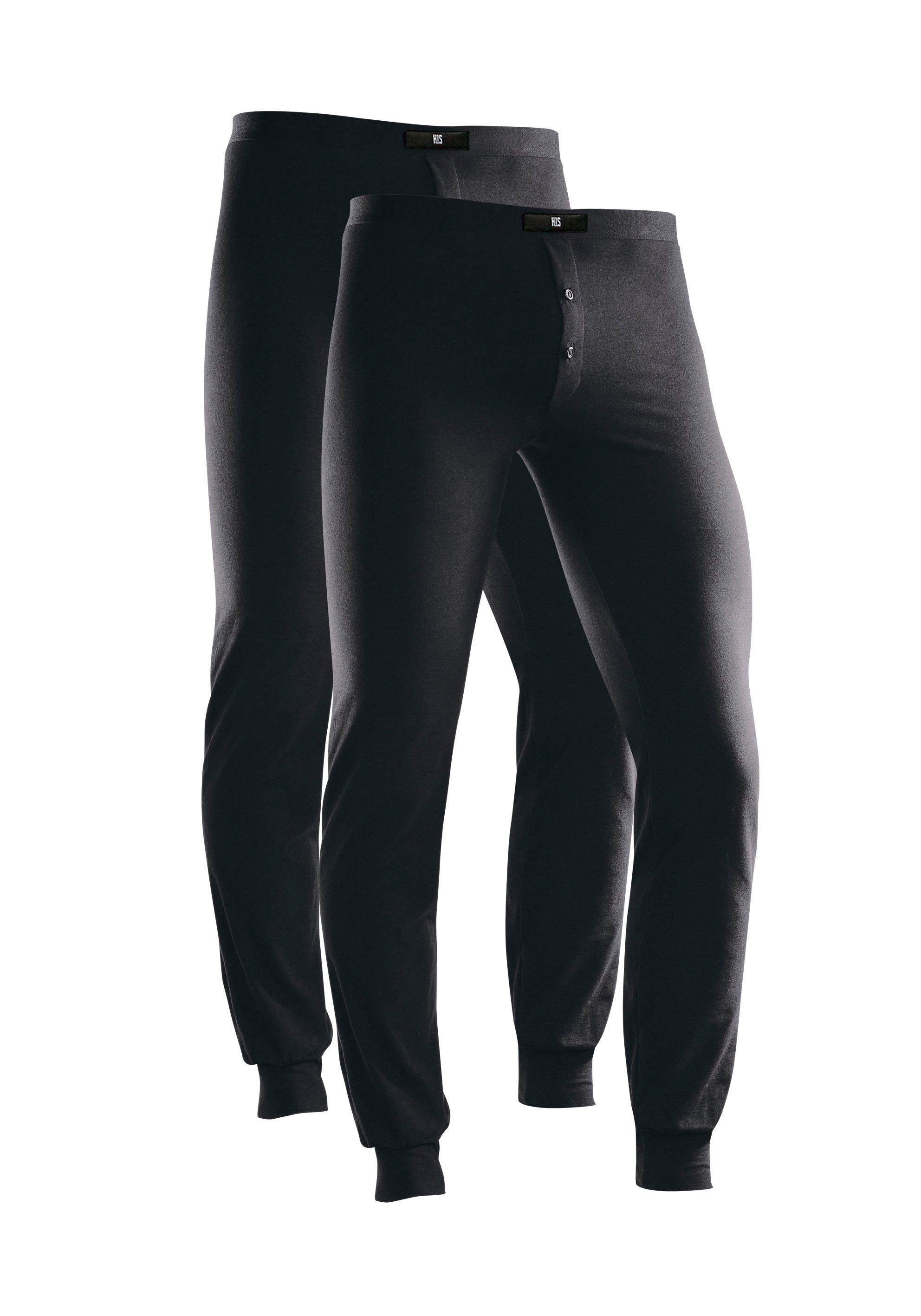 H.I.S Lange onderbroek met boord onder aan de pijpen (set 2 stuks)