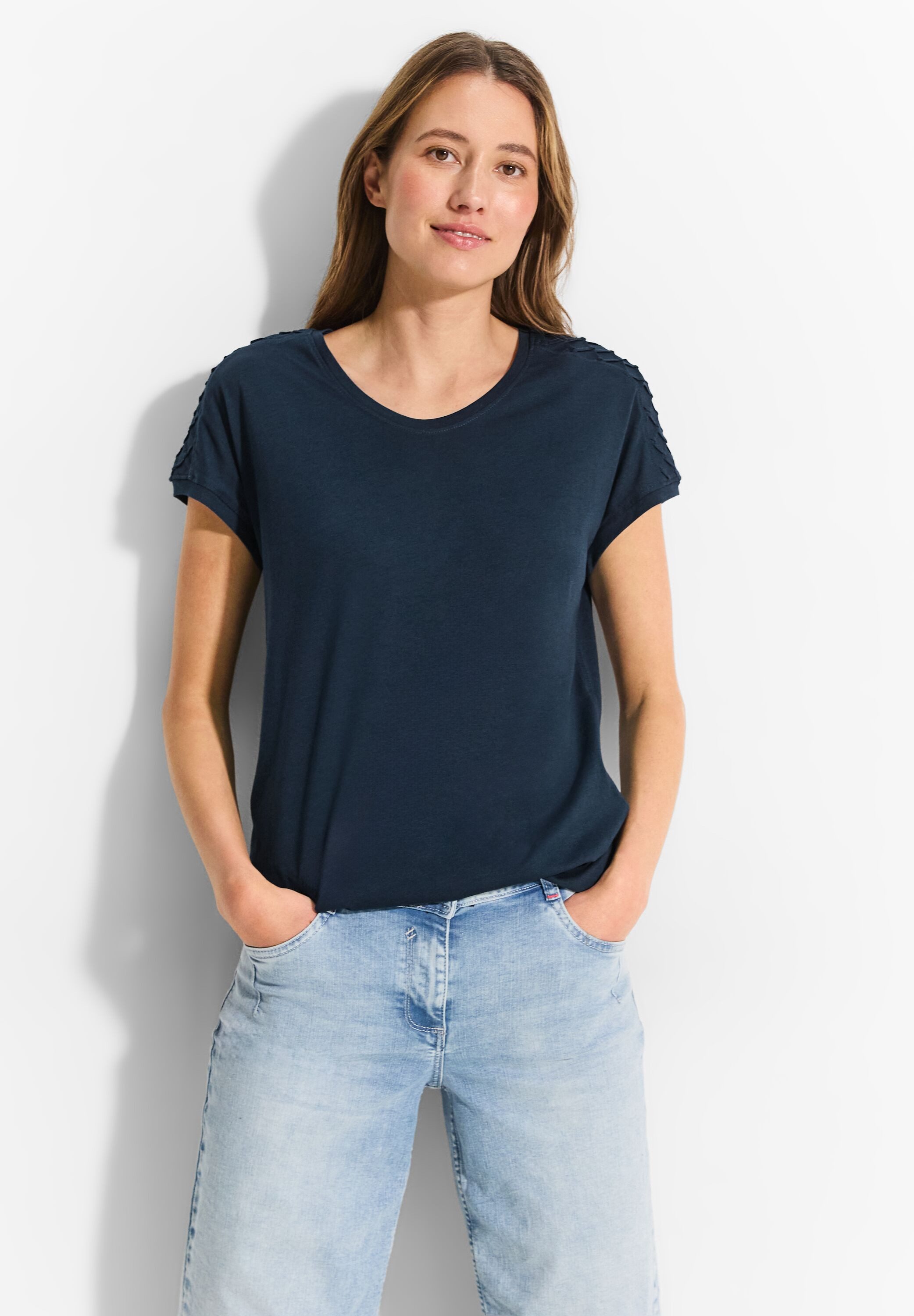 Cecil T-shirt met biesdecoratie