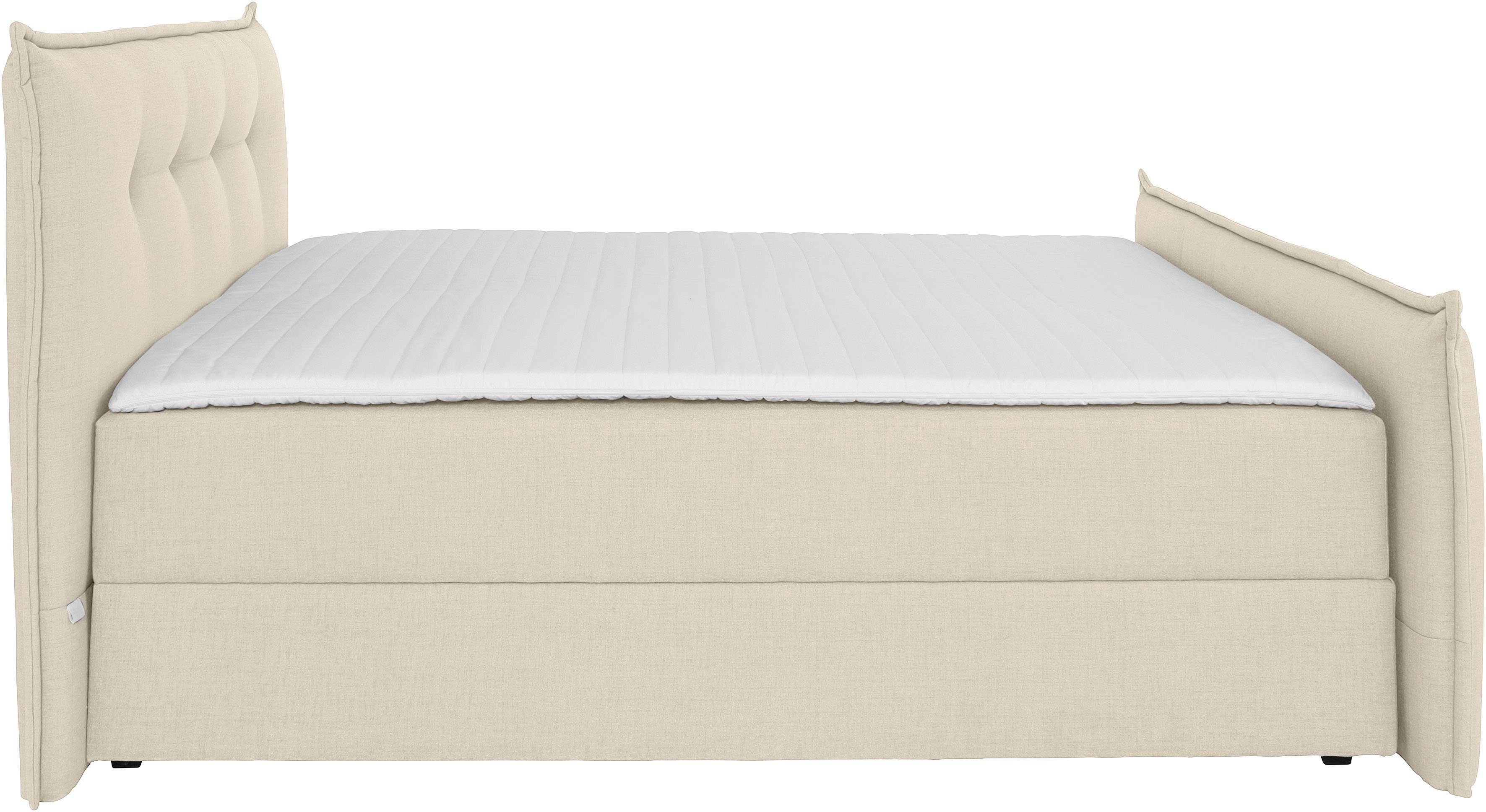 andas Boxspring Lichtgewicht inclusief voetbord, bedkist & topmatras, in 4 breedten en 2 hardheden