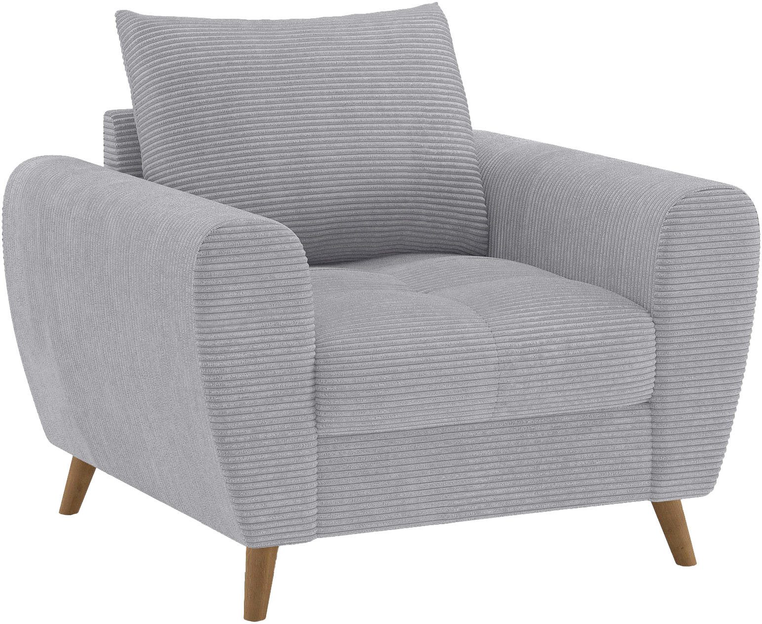 Mr. Couch Fauteuil Blackburn II Passend bij de set, met koudschuimvering tot 140 kg belastbaar fauteuils grijs
