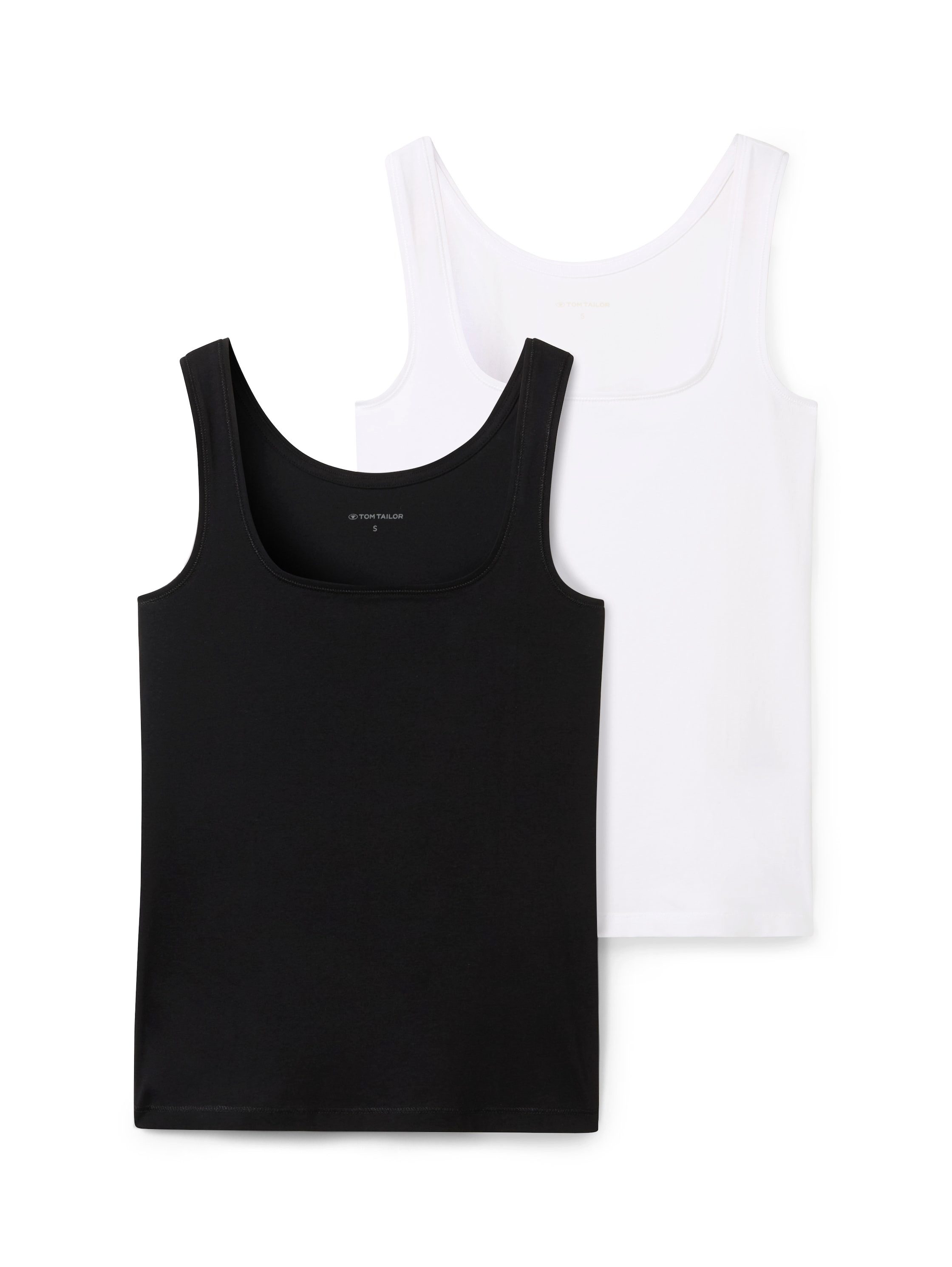 Tom Tailor Tanktop in set van 2 (set, 2-delig)