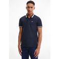 tommy jeans poloshirt tjm tipped stretch polo blauw