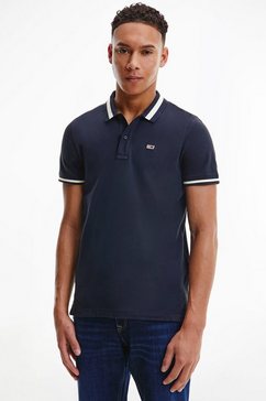 tommy jeans poloshirt tjm tipped stretch polo blauw