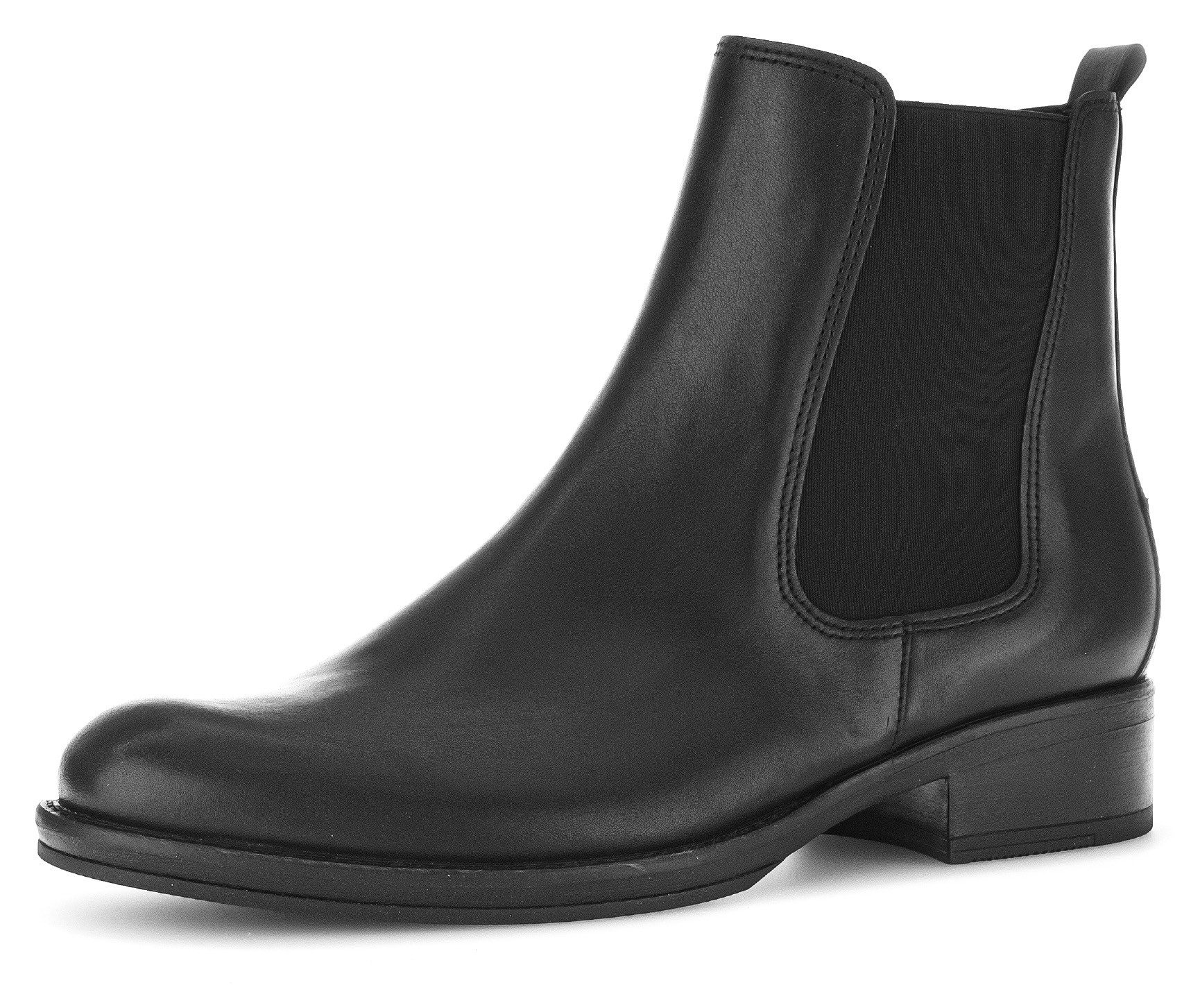 Gabor Chelsea-boots blokhak, business schoen, enkellaars met optifit verwisselbaar voetbed dames chelsea boots maat 36 EU zwart