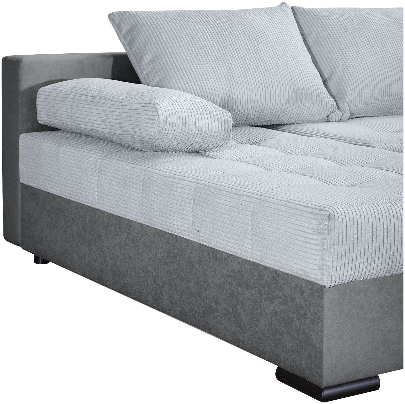 COLLECTION AB Zithoek Josy, U-vorm, slaapbank met bedlade flexibele recamière, breedte: 269cm, inclusief rugkussen, cord