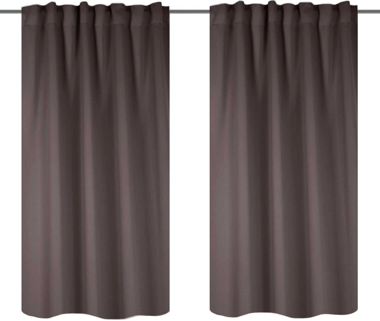 Home Basics Gordijn Blacky 2-delig set combi-bandsjaal blacky uni (2 stuks)