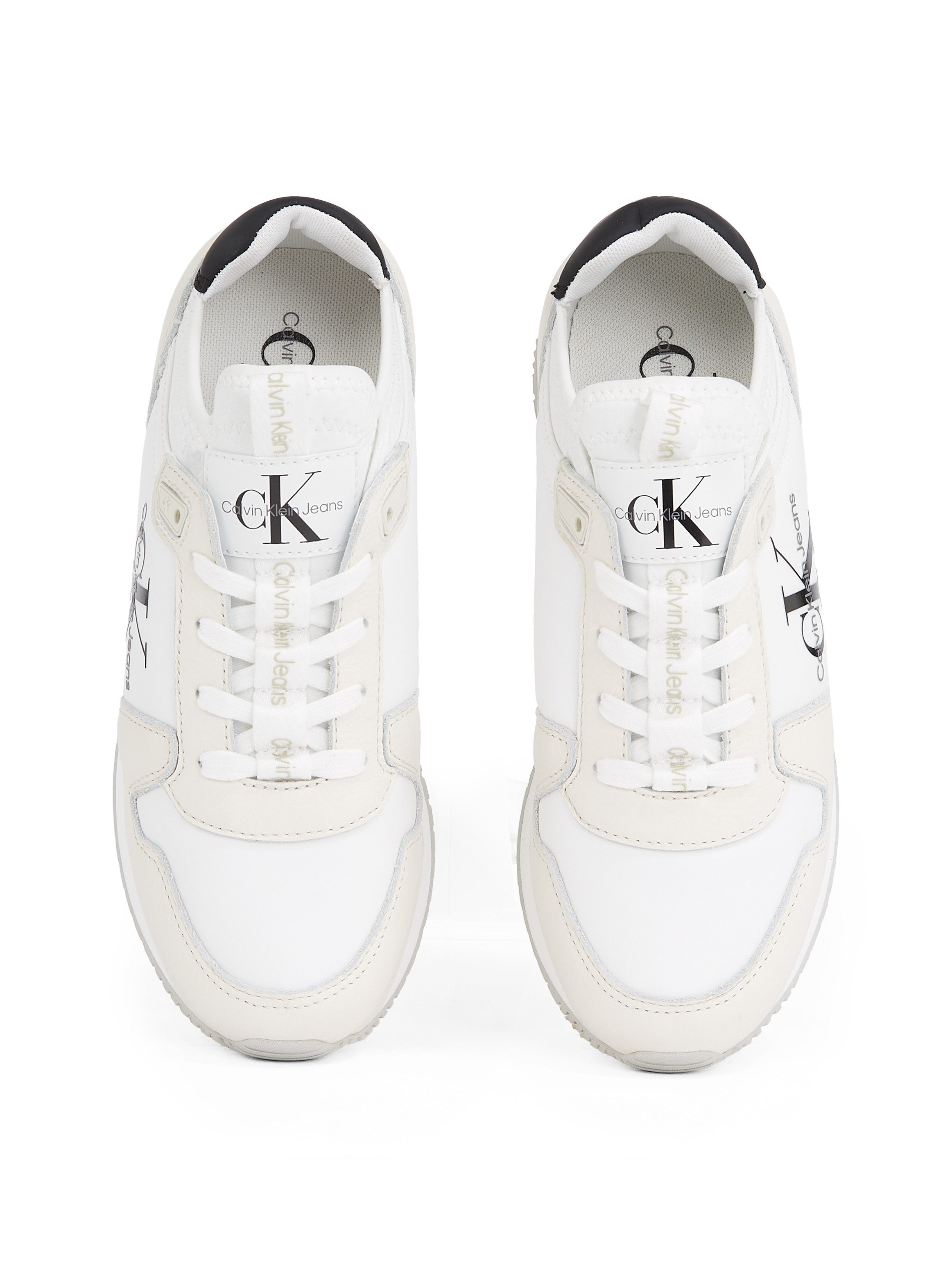 Calvin Klein Sneakers RUNNER SOCK LACEUP ML LTH , lage schoen, vrijetijdsschoen, veterschoen met logo-opdruk