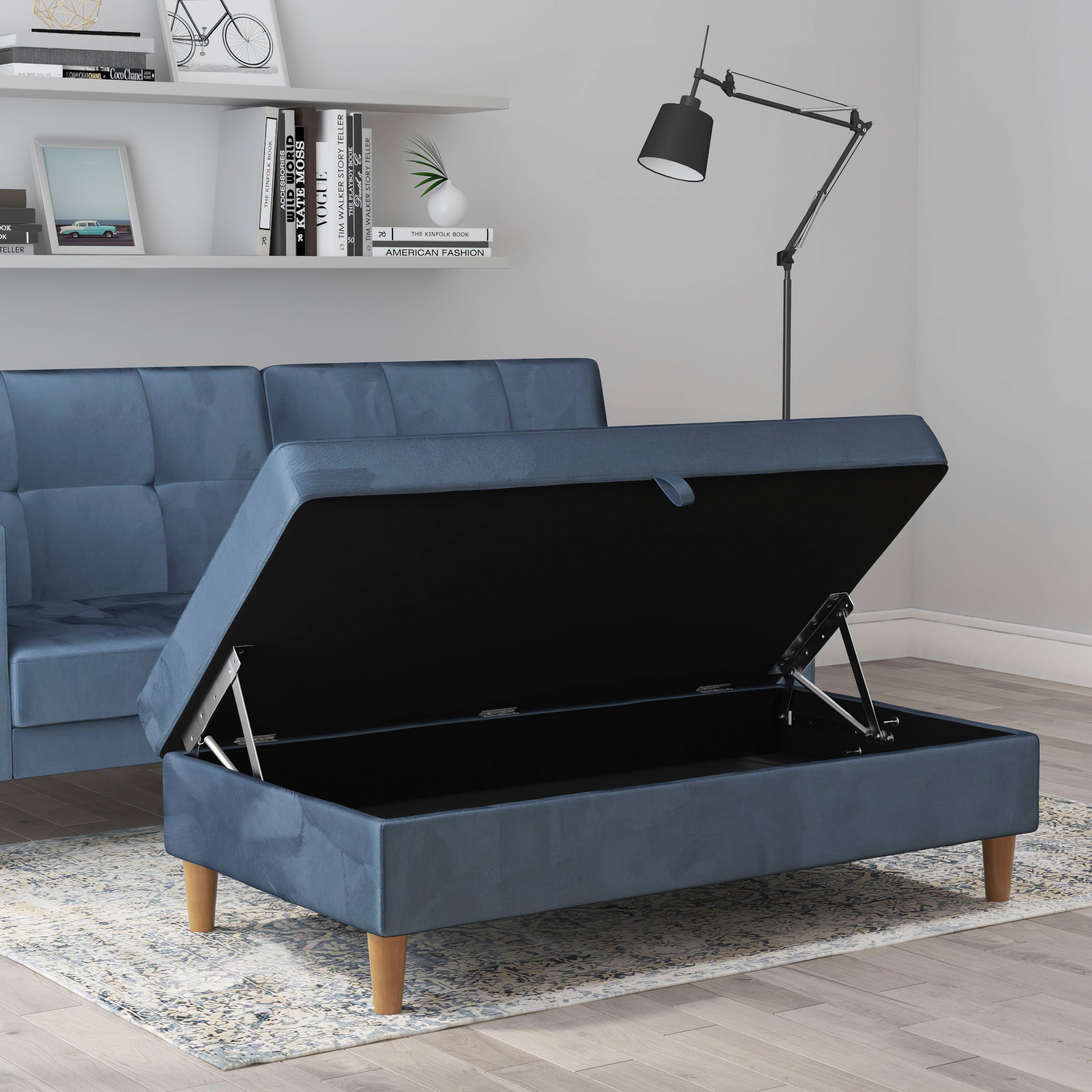 Dorel Home Hocker met bergruimte Lilly met bergruimte, vrij in ruimte plaatsbaar, zithoogte 43 cm (1 stuk)