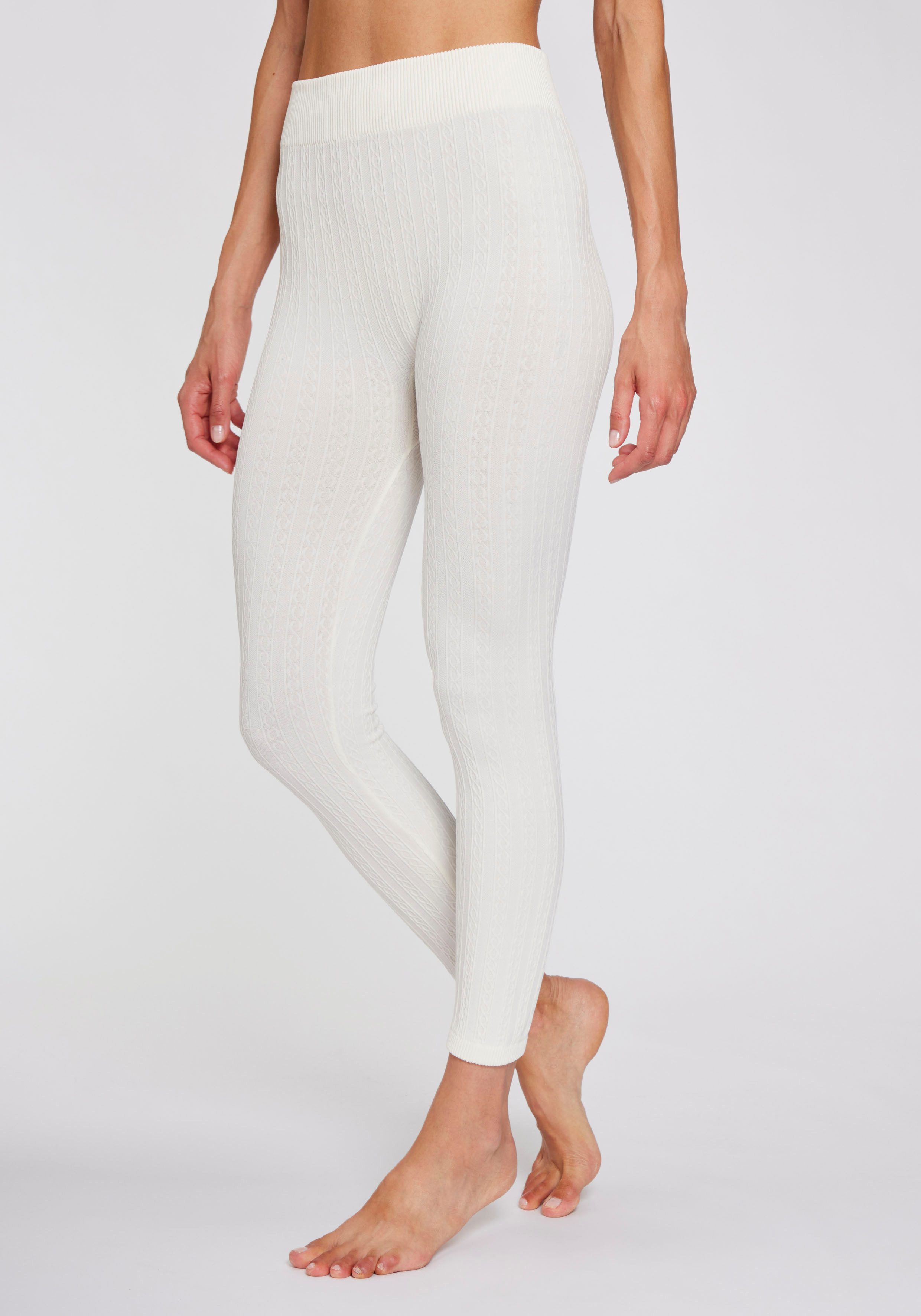 Lavana Tricotlegging Thermo met kabelpatroon en van binnen zacht opgeruwd