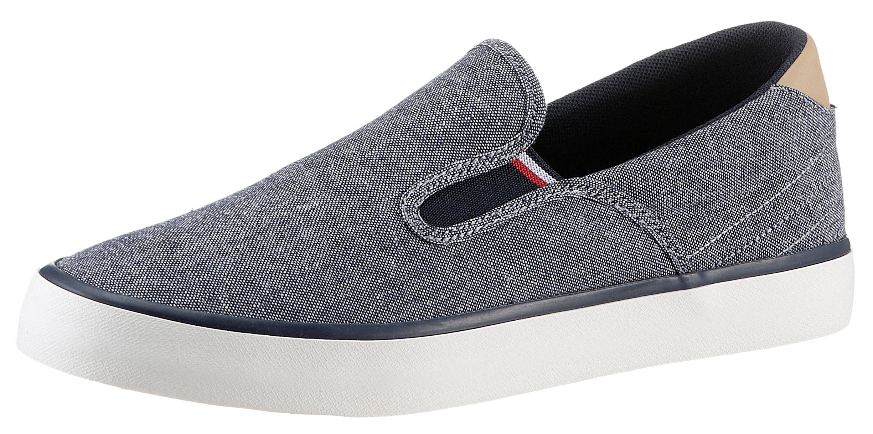 Tommy Hilfiger Instappers TH HI VULC LOW SLIPON CHAMBRAY Slip-on sneaker, vrijetijdsschoen met...