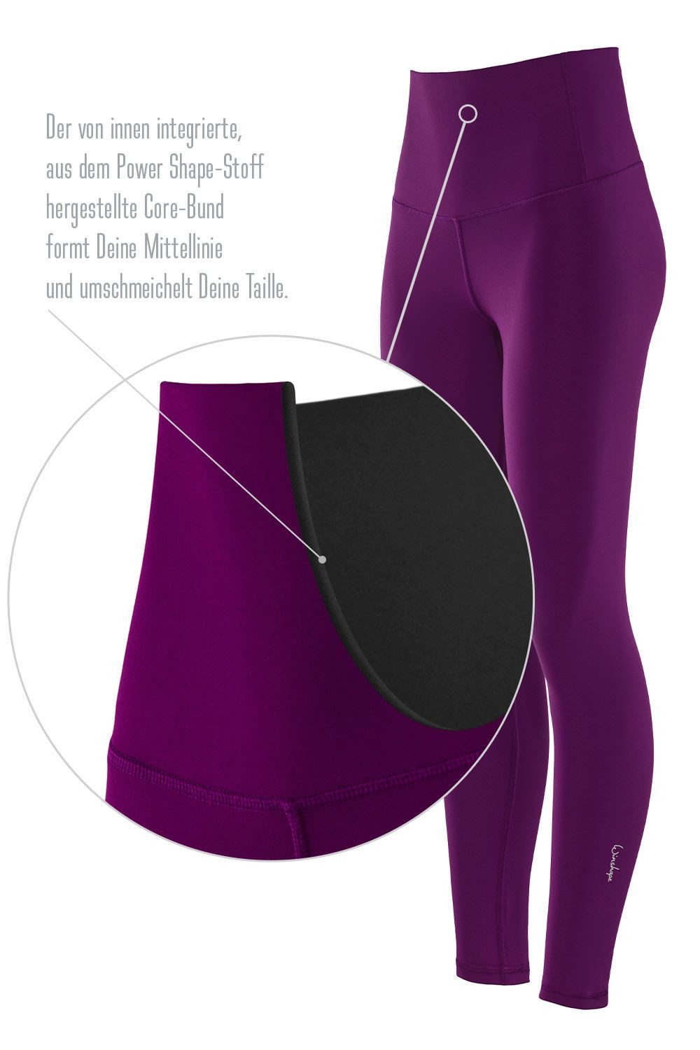 Winshape Legging Functional Comfort HWL117C met v-vorm applicatie en core-band