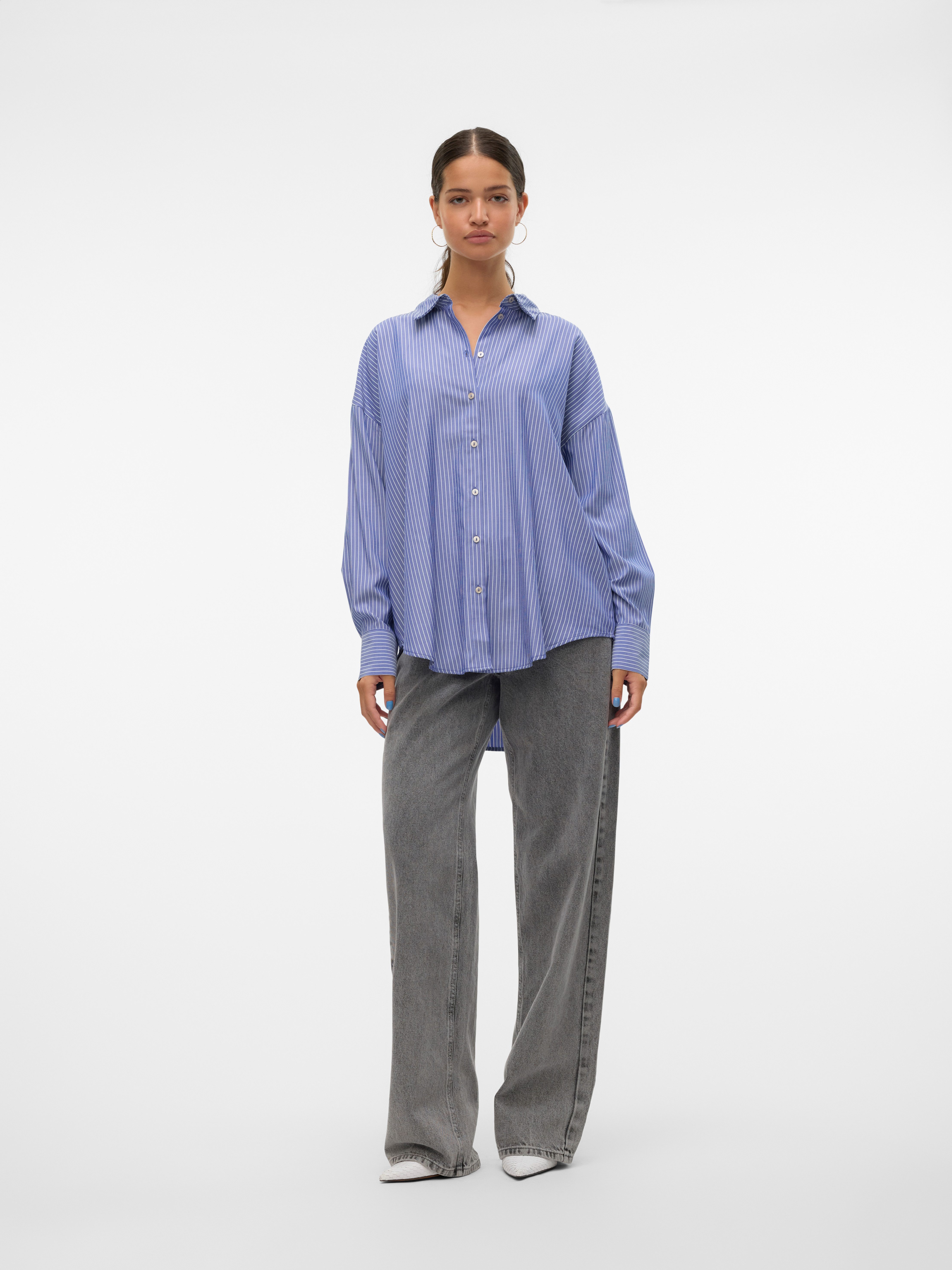 Vero Moda Blouse met lange mouwen VMNORA LS OVERSIZE SHIRT WVN GA NOOS