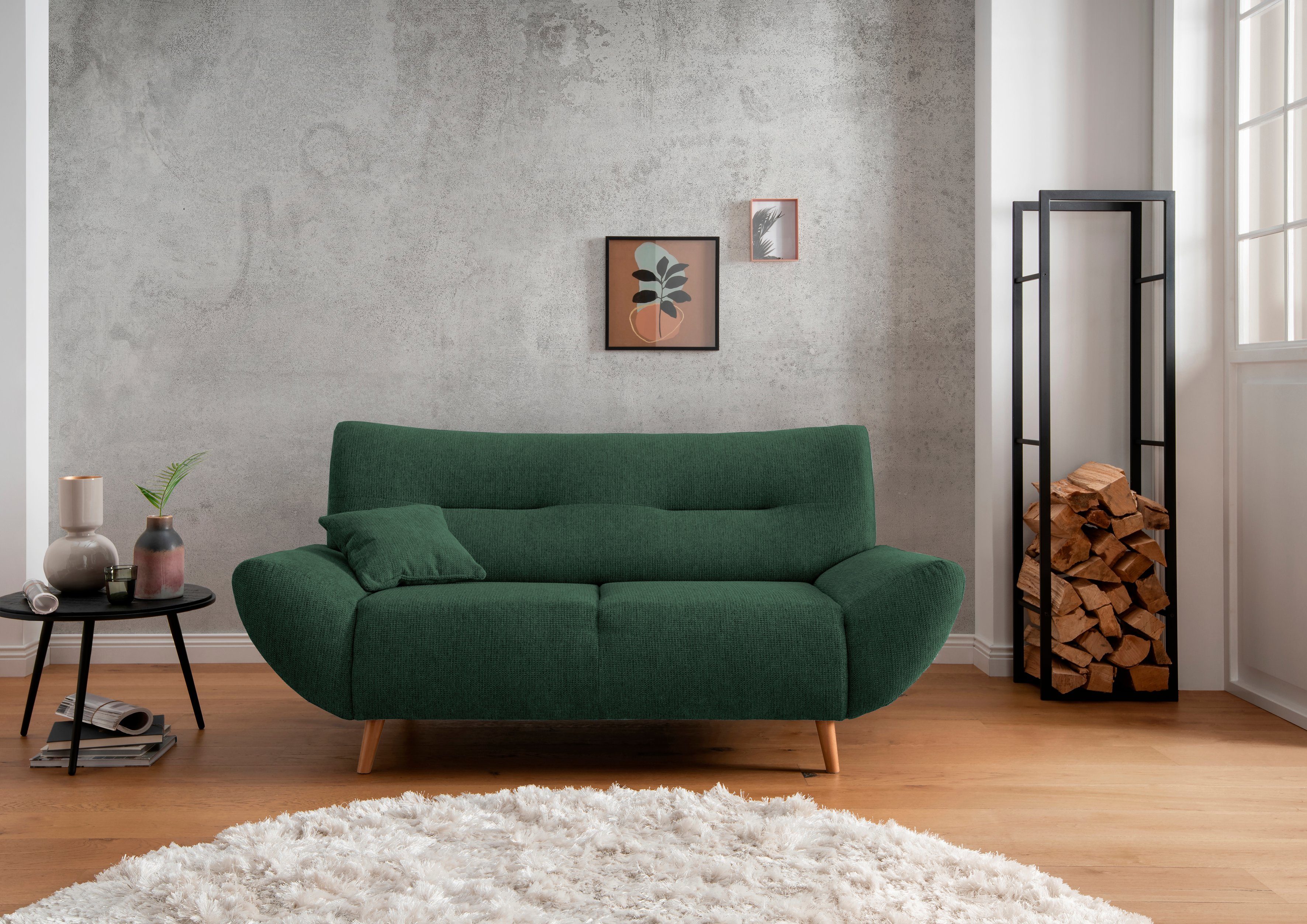 INOSIGN Zithoek Drago, modern en tijdloos, actuele vormtaal, comfortabel leverbaar als fauteuil/hoekbank, diverse stoffen, incl. 2 sierkussens (set, 2-delig)