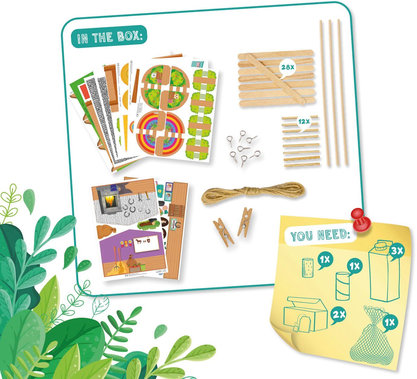 Lena® Knutselset Manege My Pony Eco FSC®- beschermt bos - wereldwijd