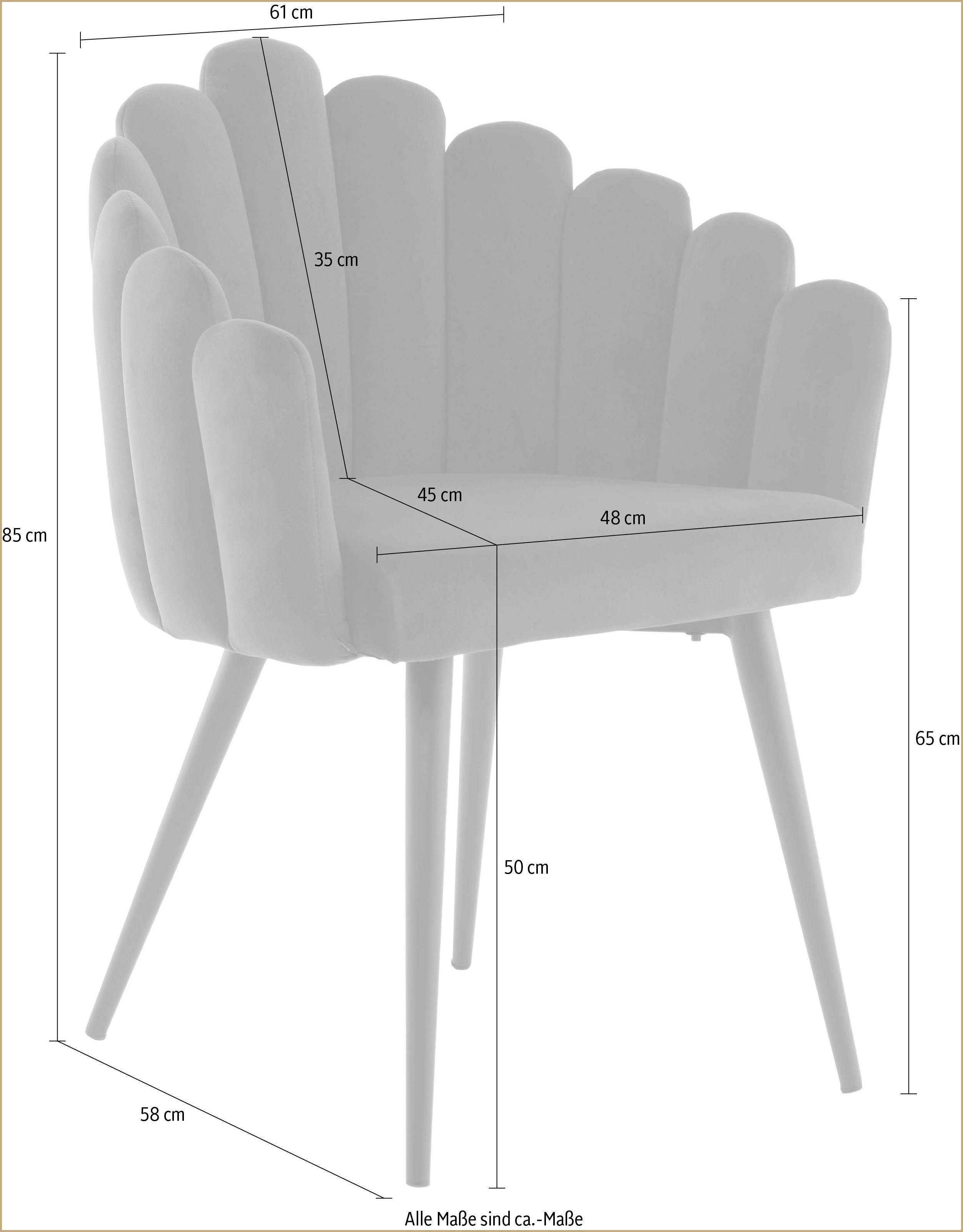 Kayoom Stoel Jeane 625, met fluweelzachte bekleding, comfortabel en gezellig fluweelzachte bekleding, modern, comfortabel en gezellig, met fluweelzachte bekleding (1 stuk)